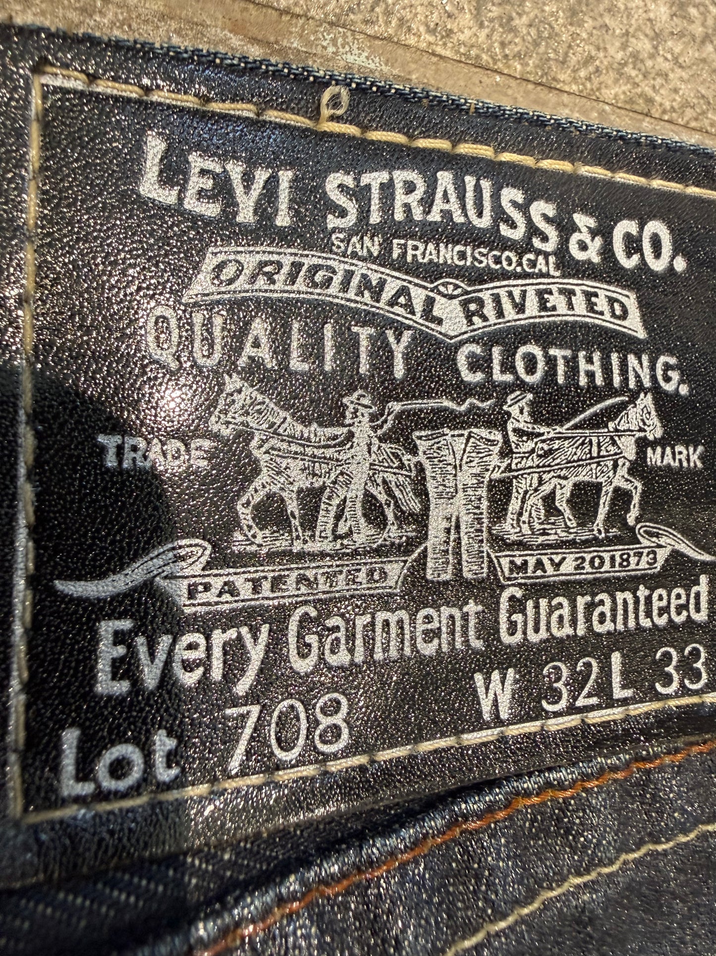 000’s Japanese Waxed Levi’s (32”)