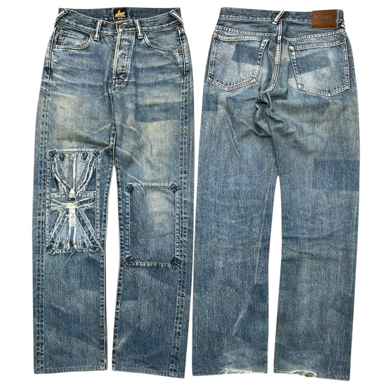 000s Red Ear Union Jack Jeans