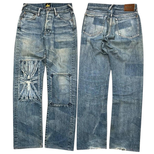 000s Red Ear Union Jack Jeans