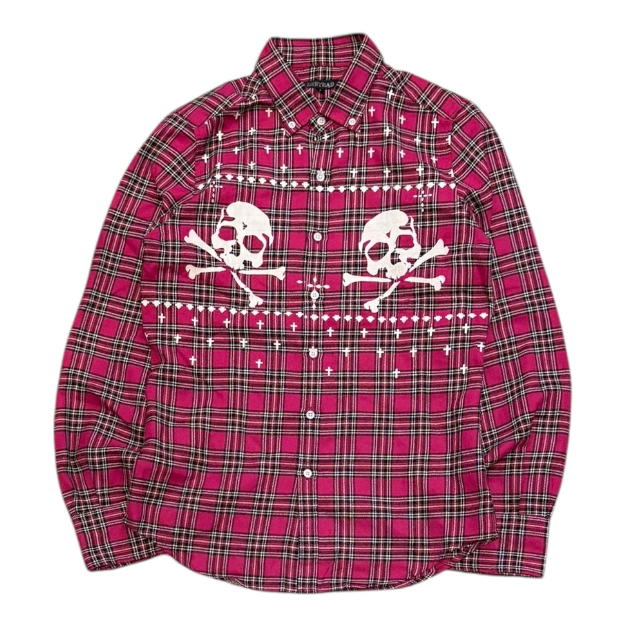 000’s Destrad Skull Checkered Flannel (S)