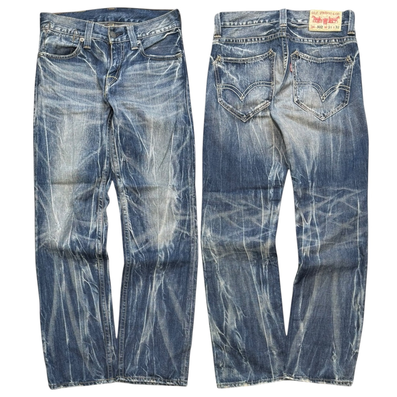 000’s Levi’s 502 Ghost Wash Jeans (31”)