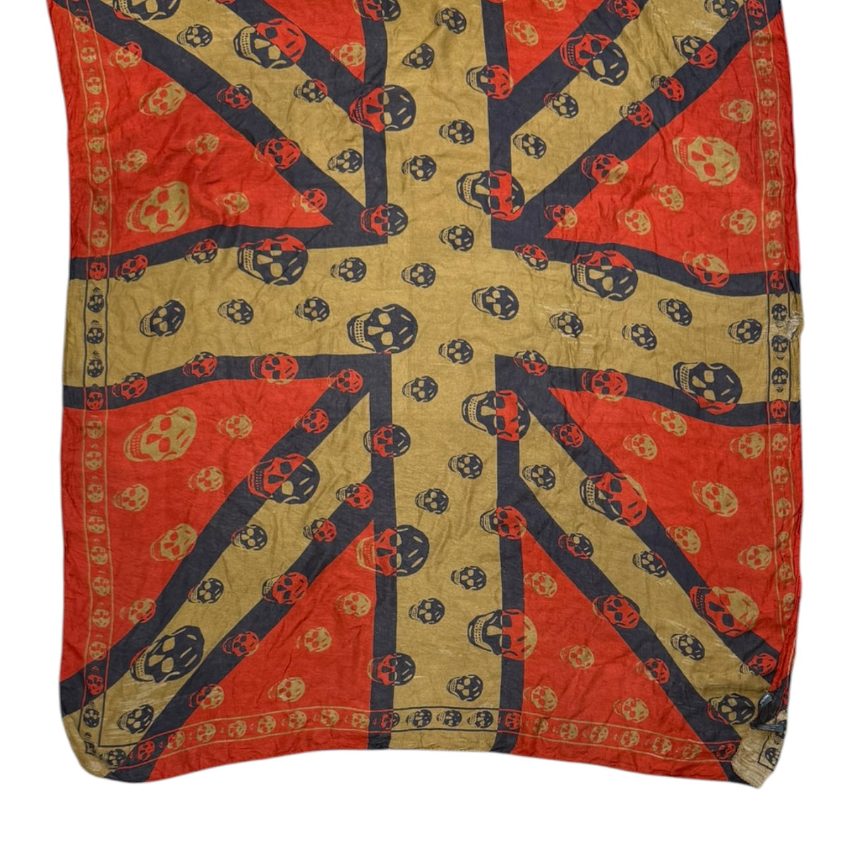 000’s Alexander Mcqueen Union Jack Silk Scarf