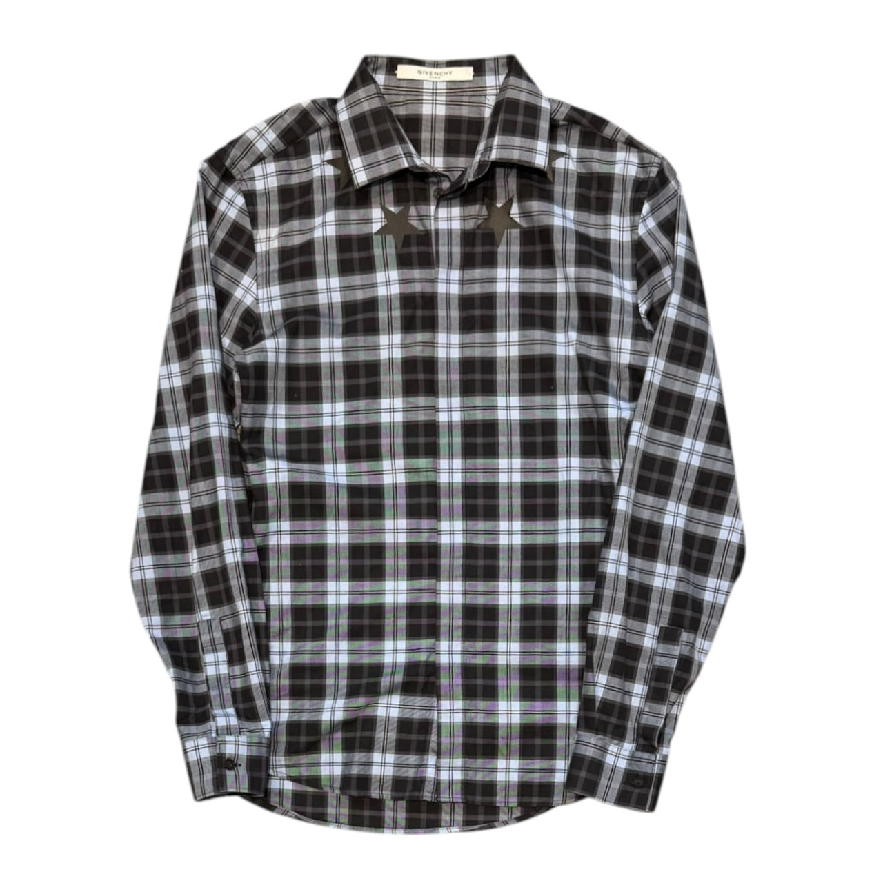 SS2015 Givenchy Stars Plaid Shirt (S)