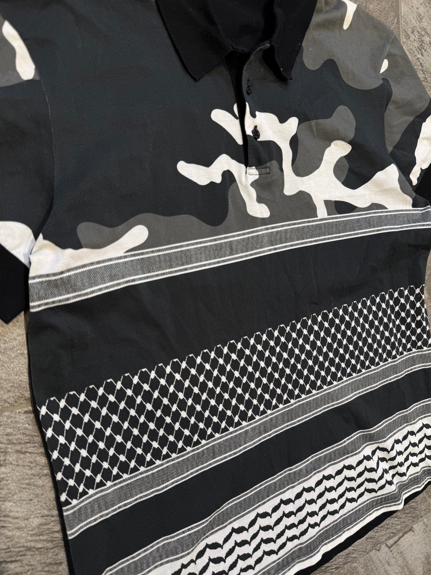 Neil Barrett SS2016 Camouflage Keffiyeh Polo (M)
