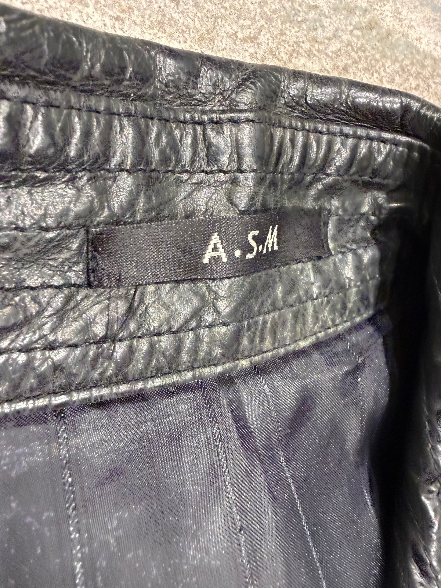 000’s ASM Leather Trench Coat (XS-S)