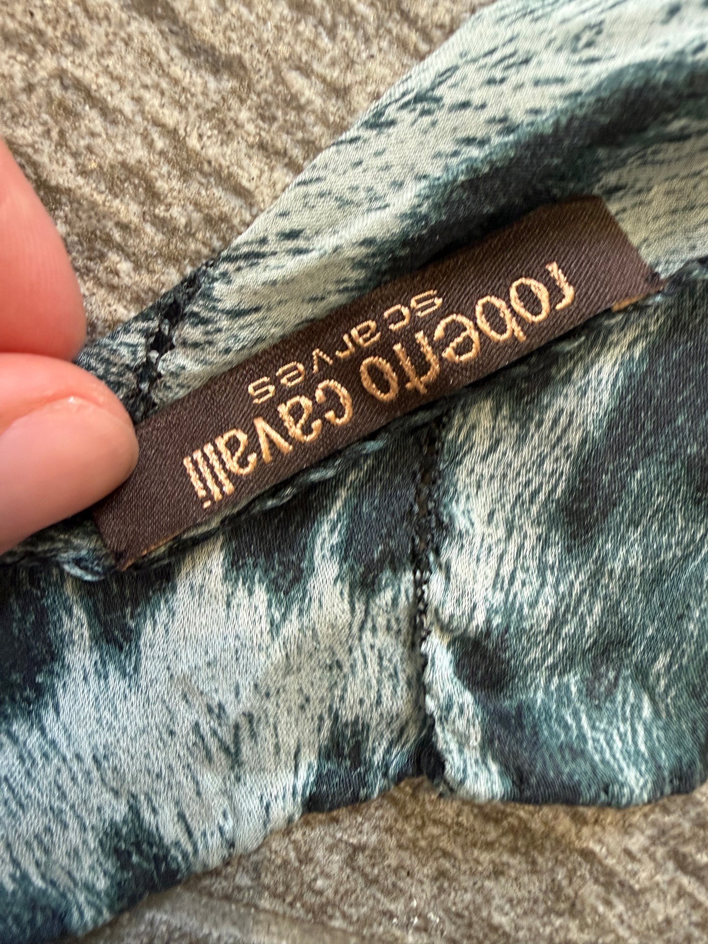 000’s Roberto Cavalli Leopard Print Scarf