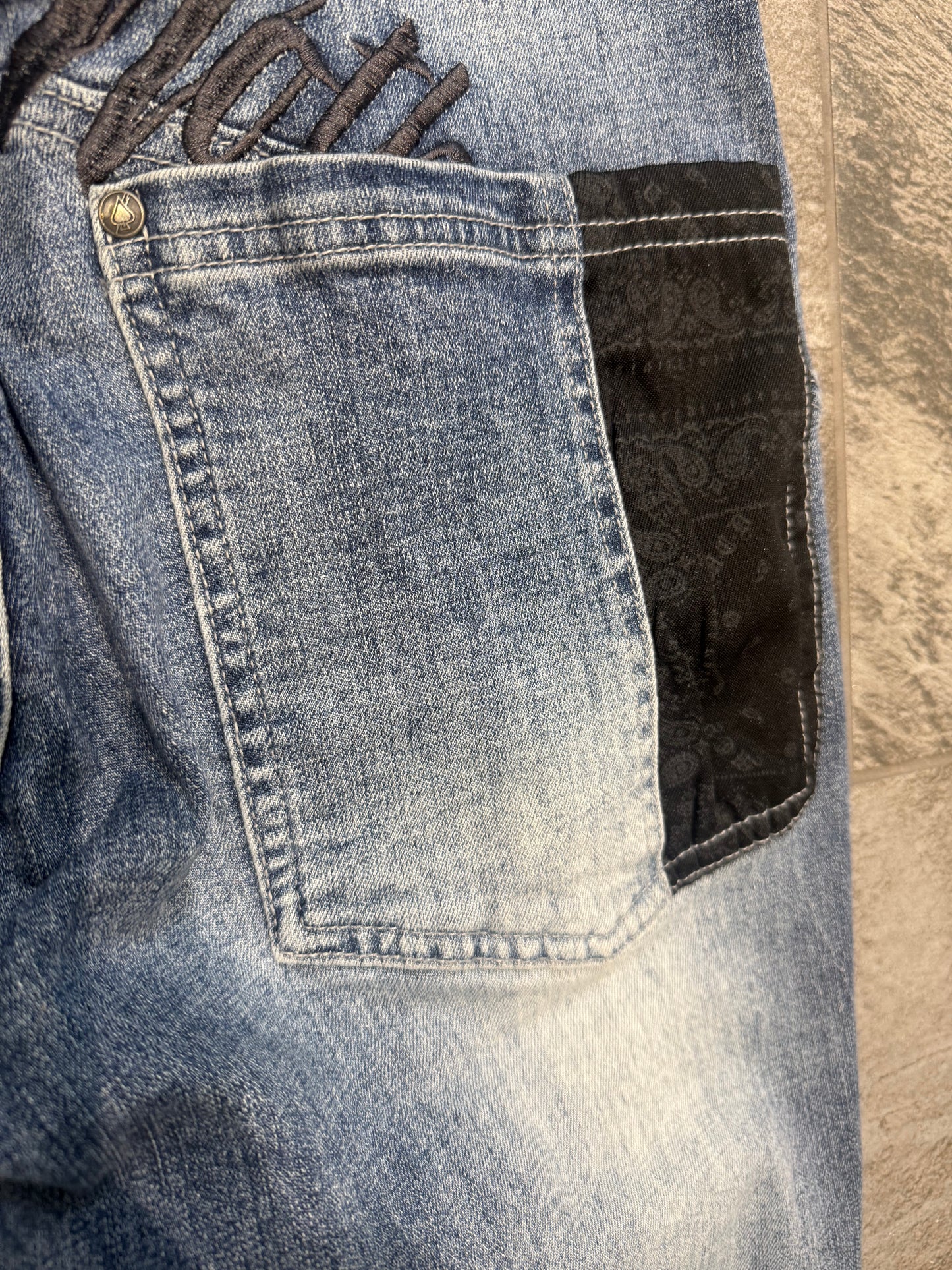 000’s MCD Patchwork Slim Fit Jeans (32”)