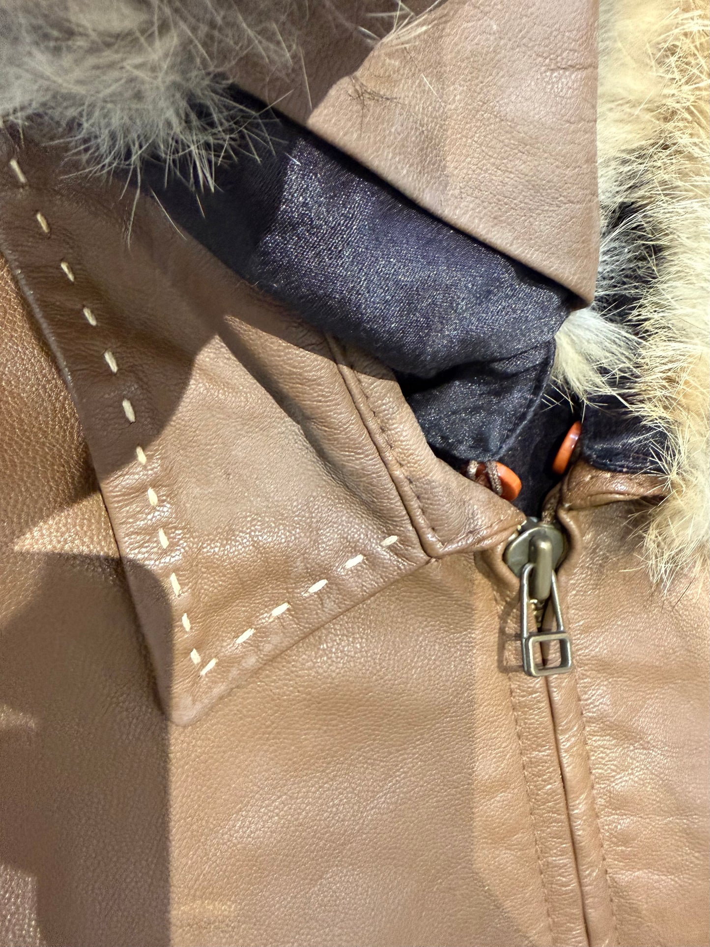 000’s Hiromichi Fur Collar Leather Jacket (M)