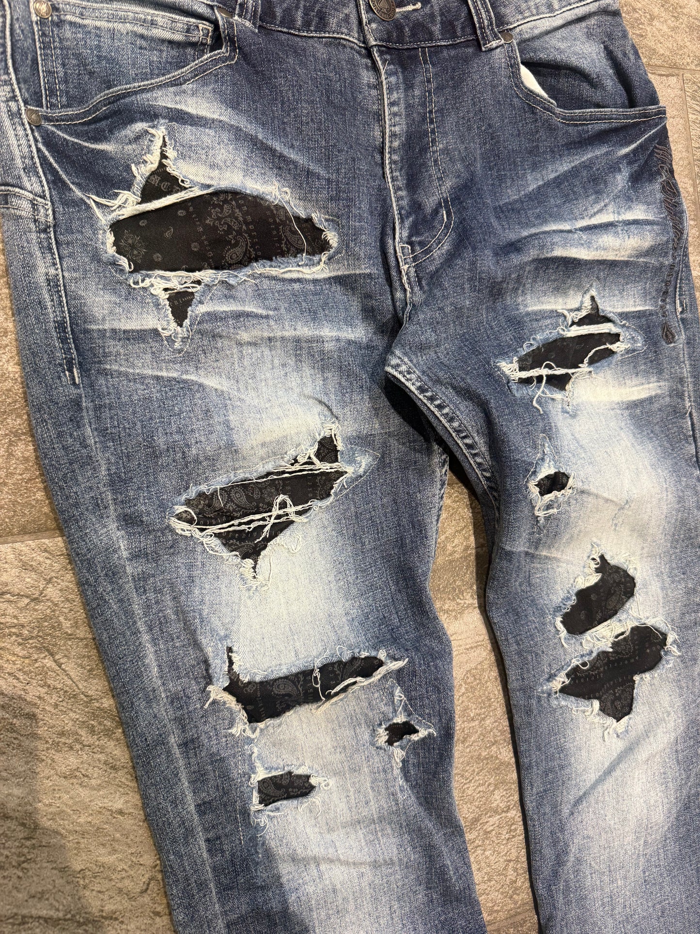 000’s MCD Patchwork Slim Fit Jeans (32”)