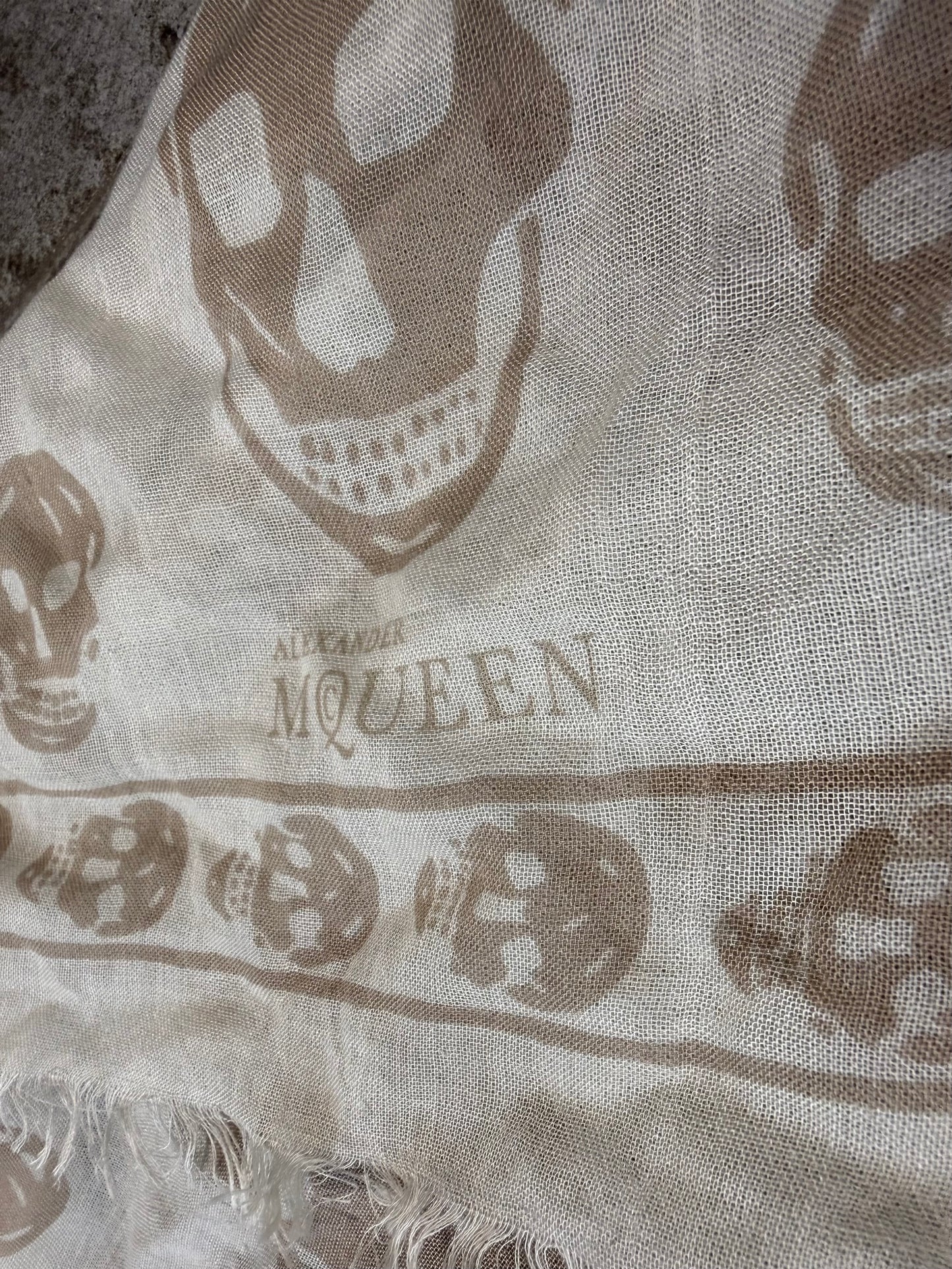 000’s Alexander McQueen Skull Scarf