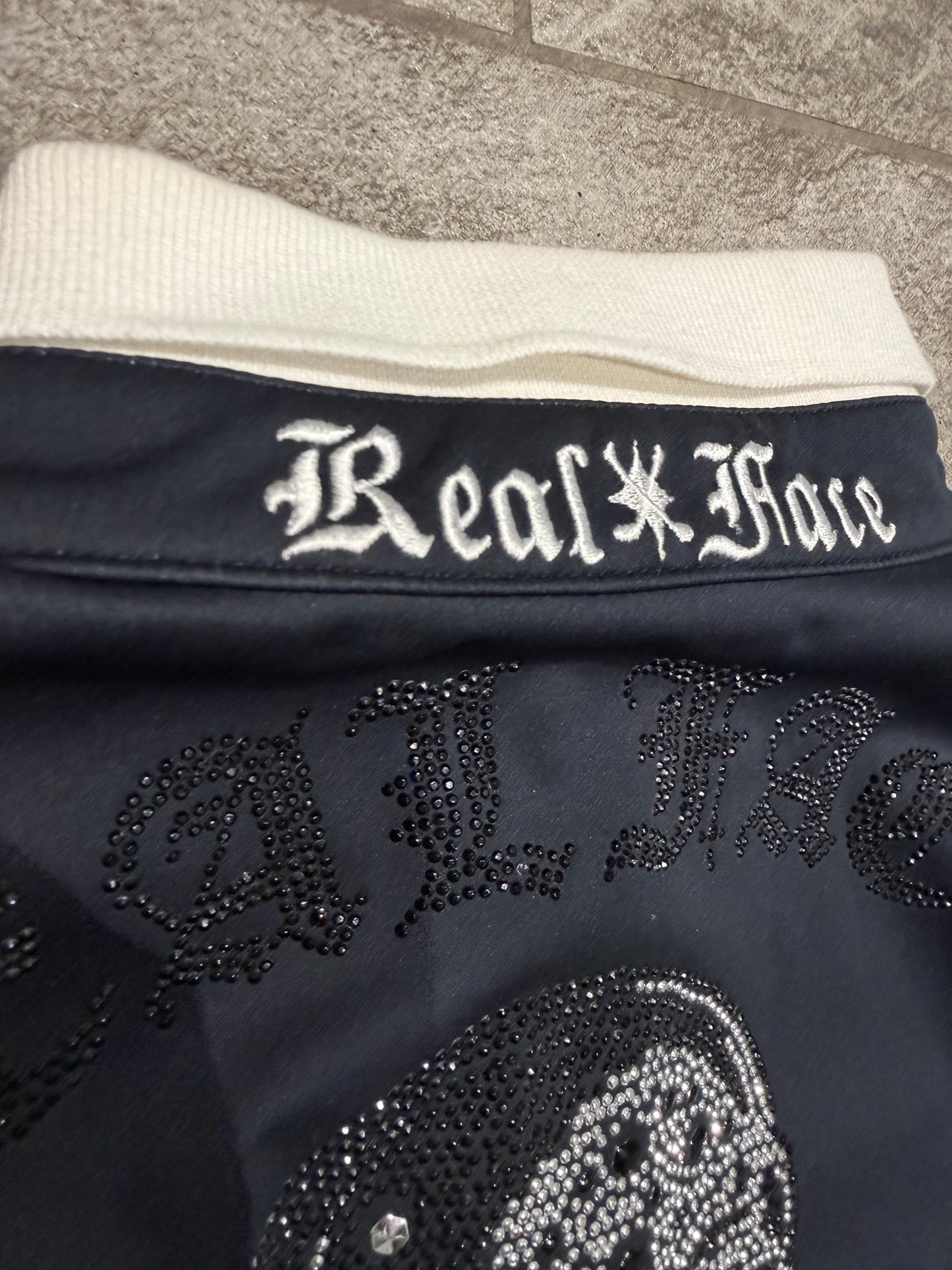 000’s Realface Rhinestone Skull Polo (L)