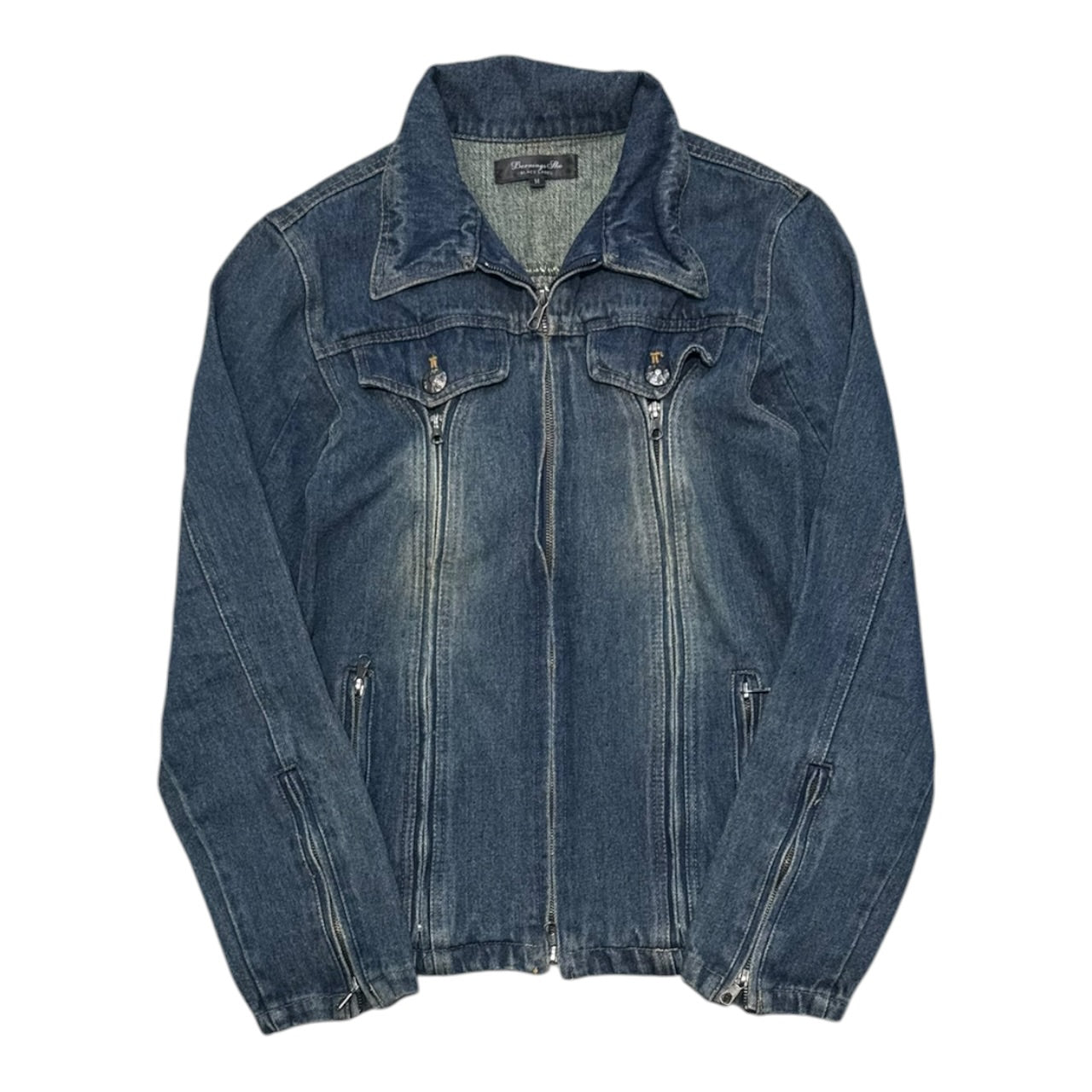 000’s Bernings Sho Skull Denim Jacket (S)