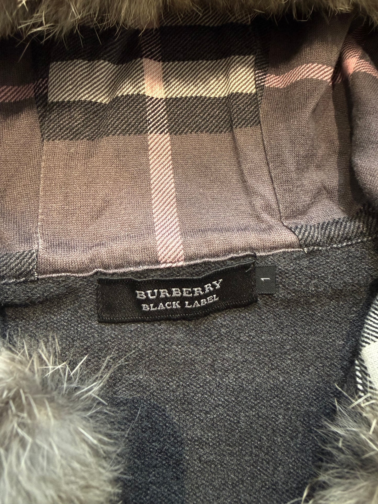 000’s Burberry Fur Hoodie (XS)