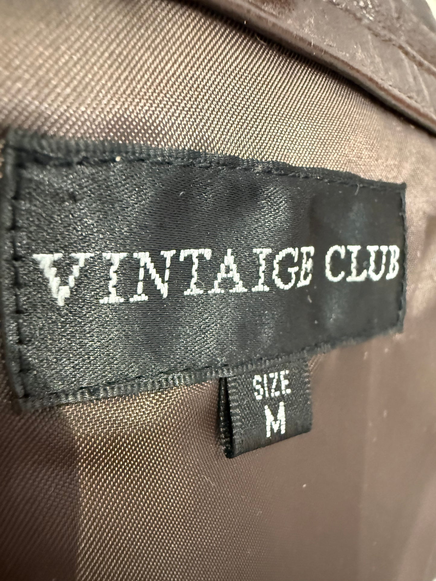 000’s Fur Collar Leather Jacket (M)