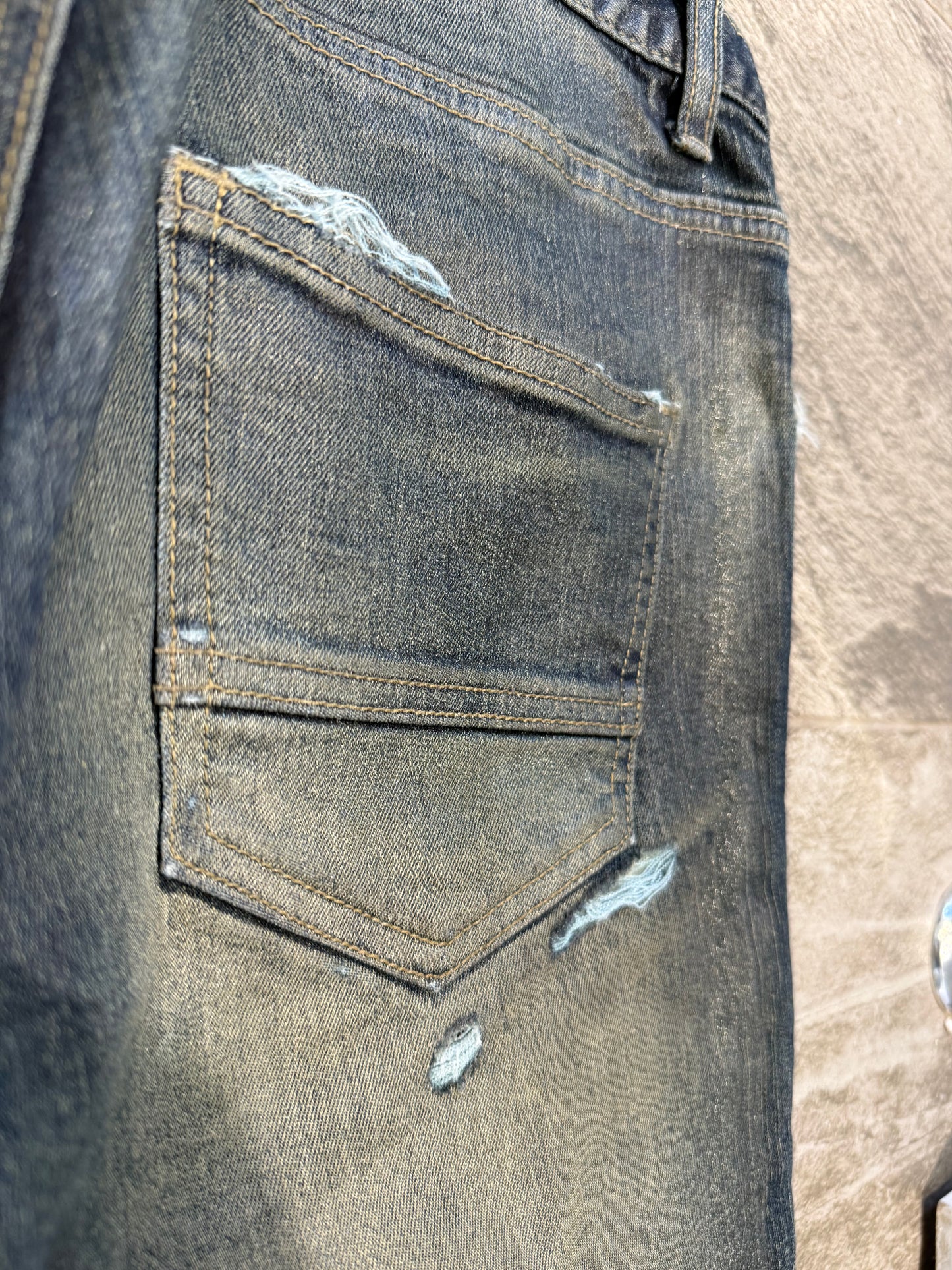 000’s Waxed Michael Klein Homme Jeans (32”)