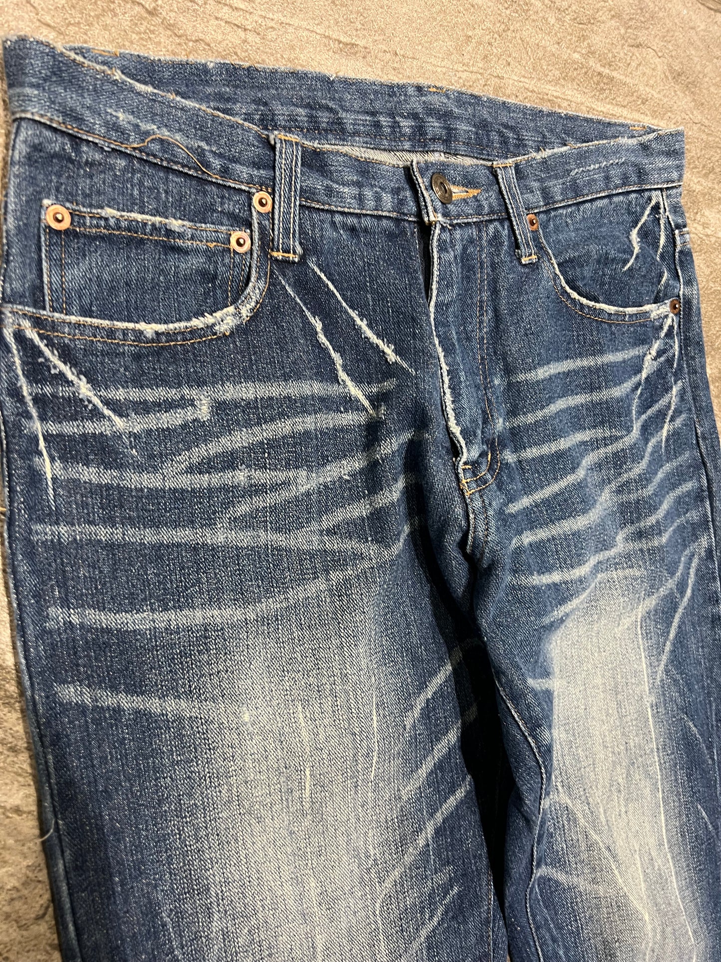 000’s Japanese Indigo Dyed Jeans (30”)