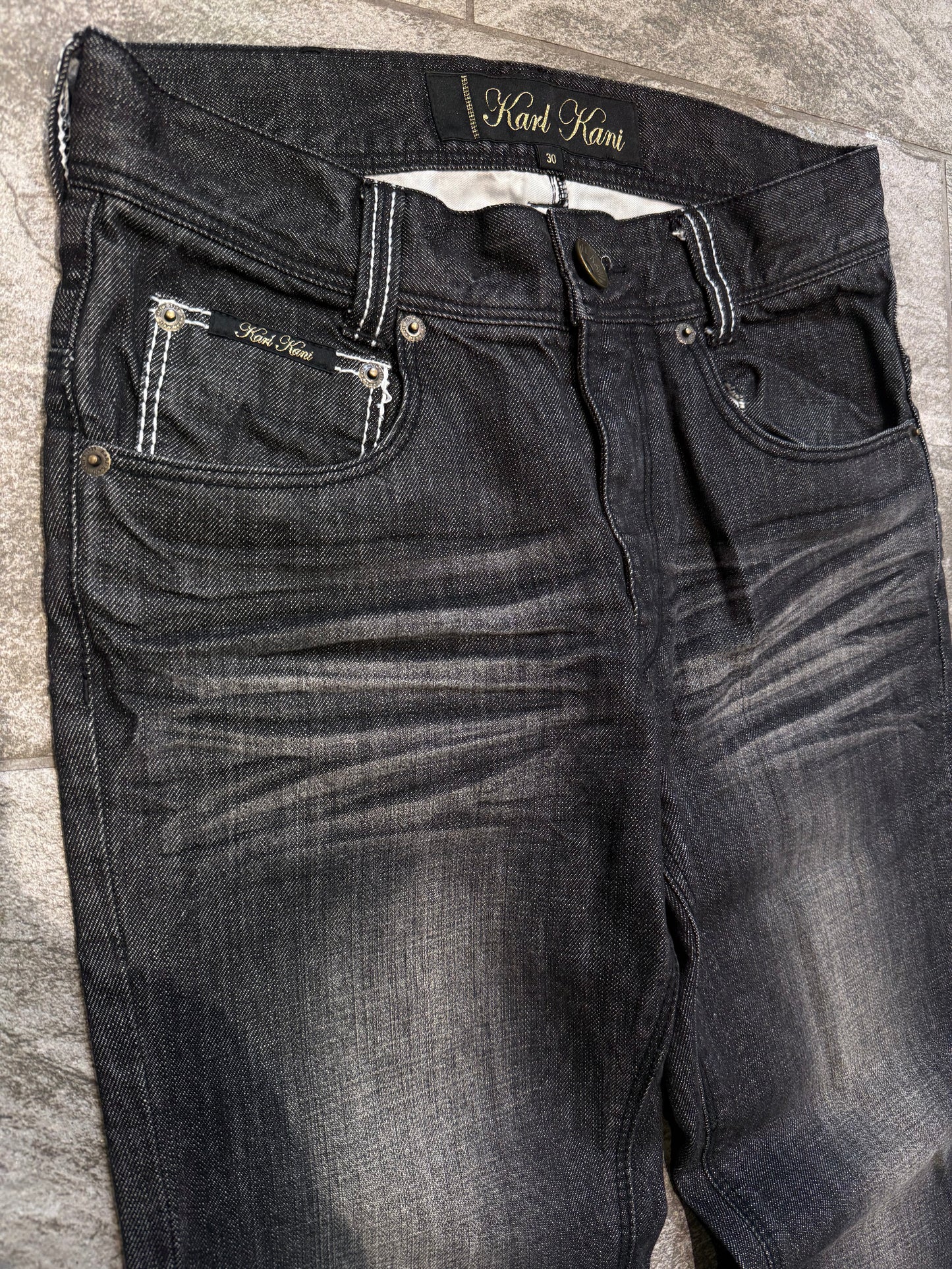 000’s Karl Kani Bootcut Embroidered Jeans (30”)