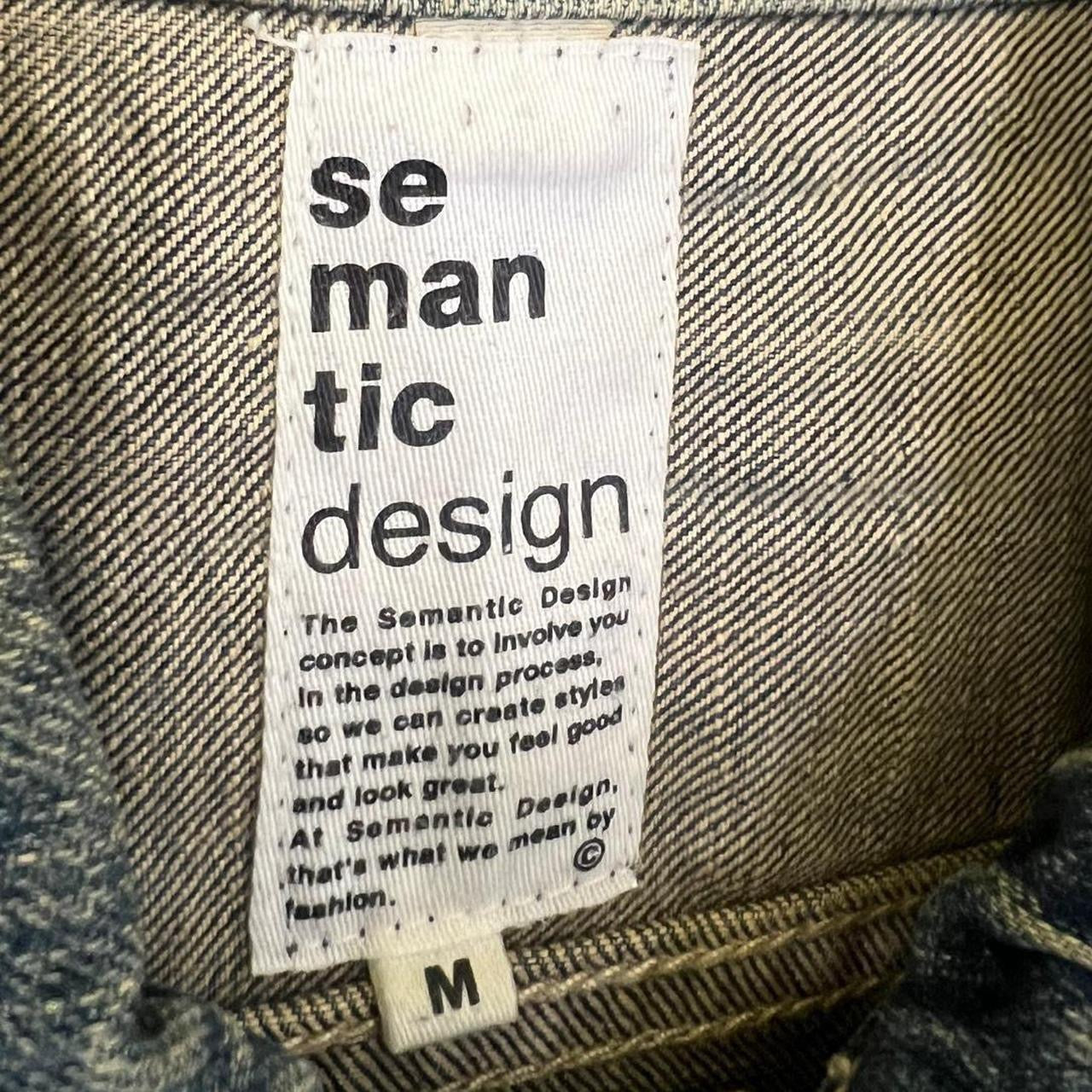 Vintage Semantic Design Distressed Denim Jacket