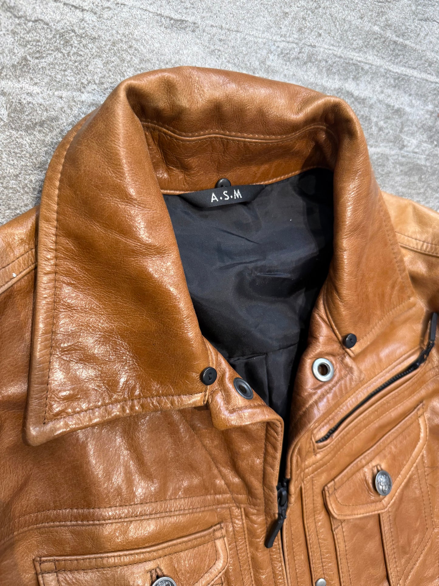 000’s ASM Buffalo Leather Jacket (S)