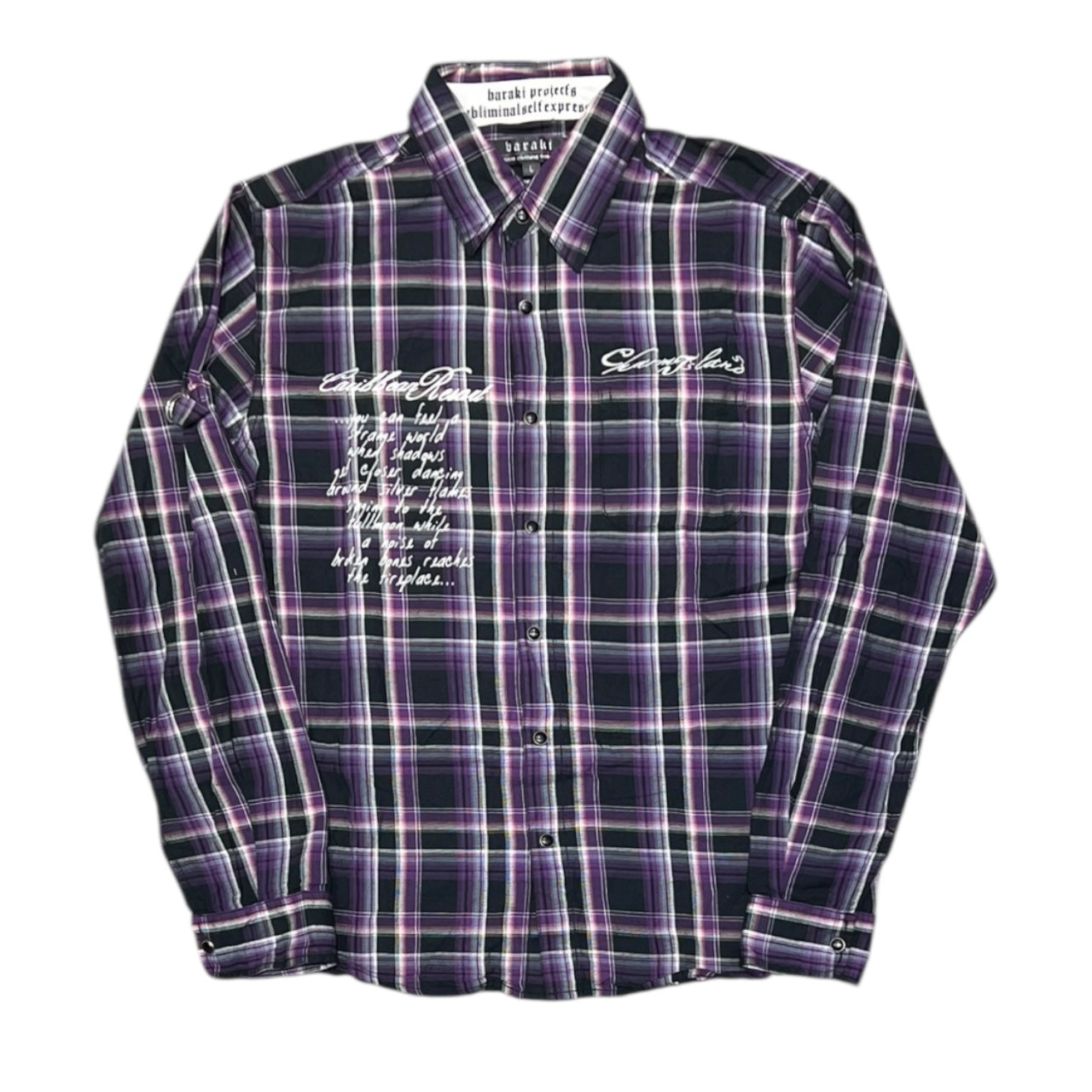 000’s Baraki Skull Checkered Flannel (L)