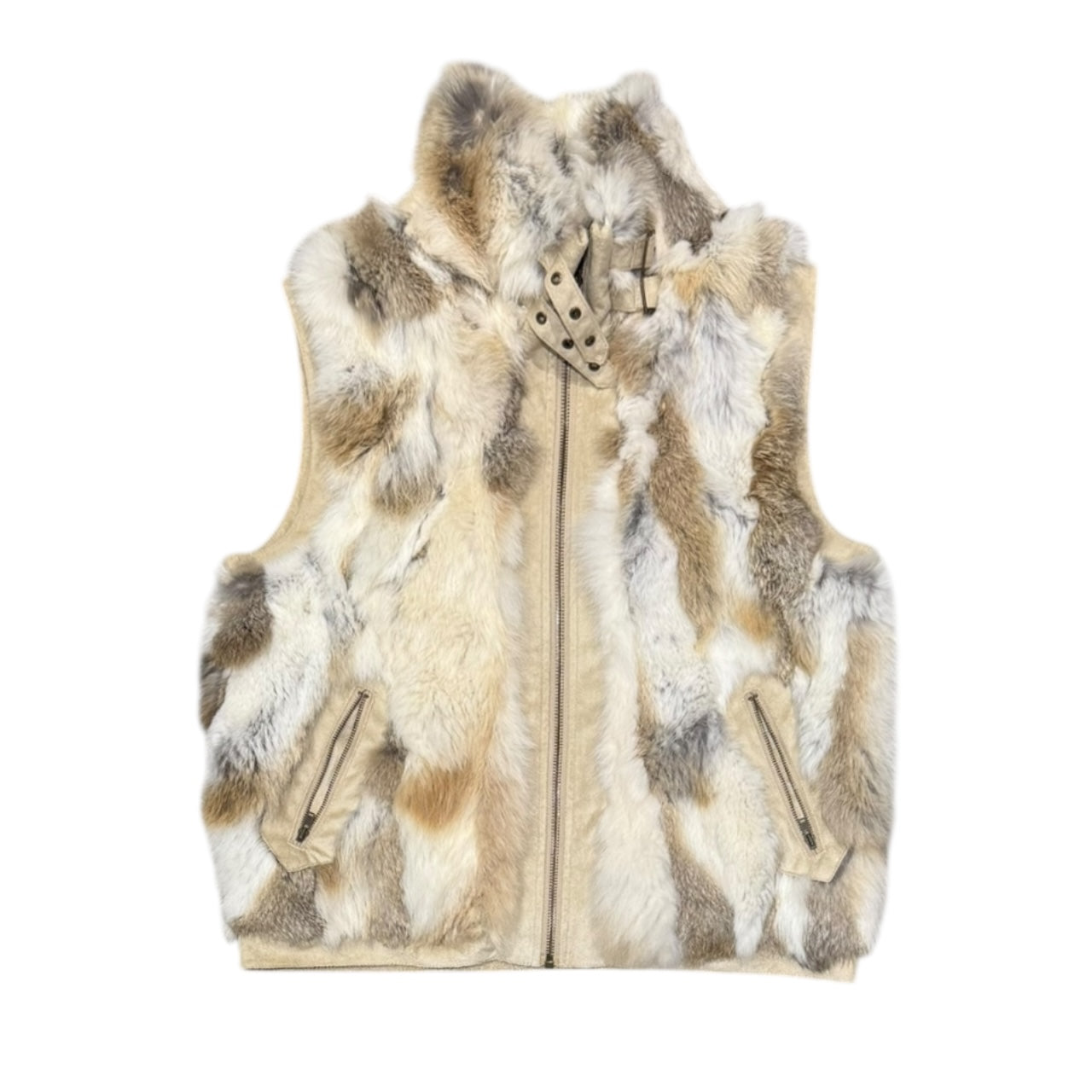 000’s Back Number Rabbit Fur Vest  (S)