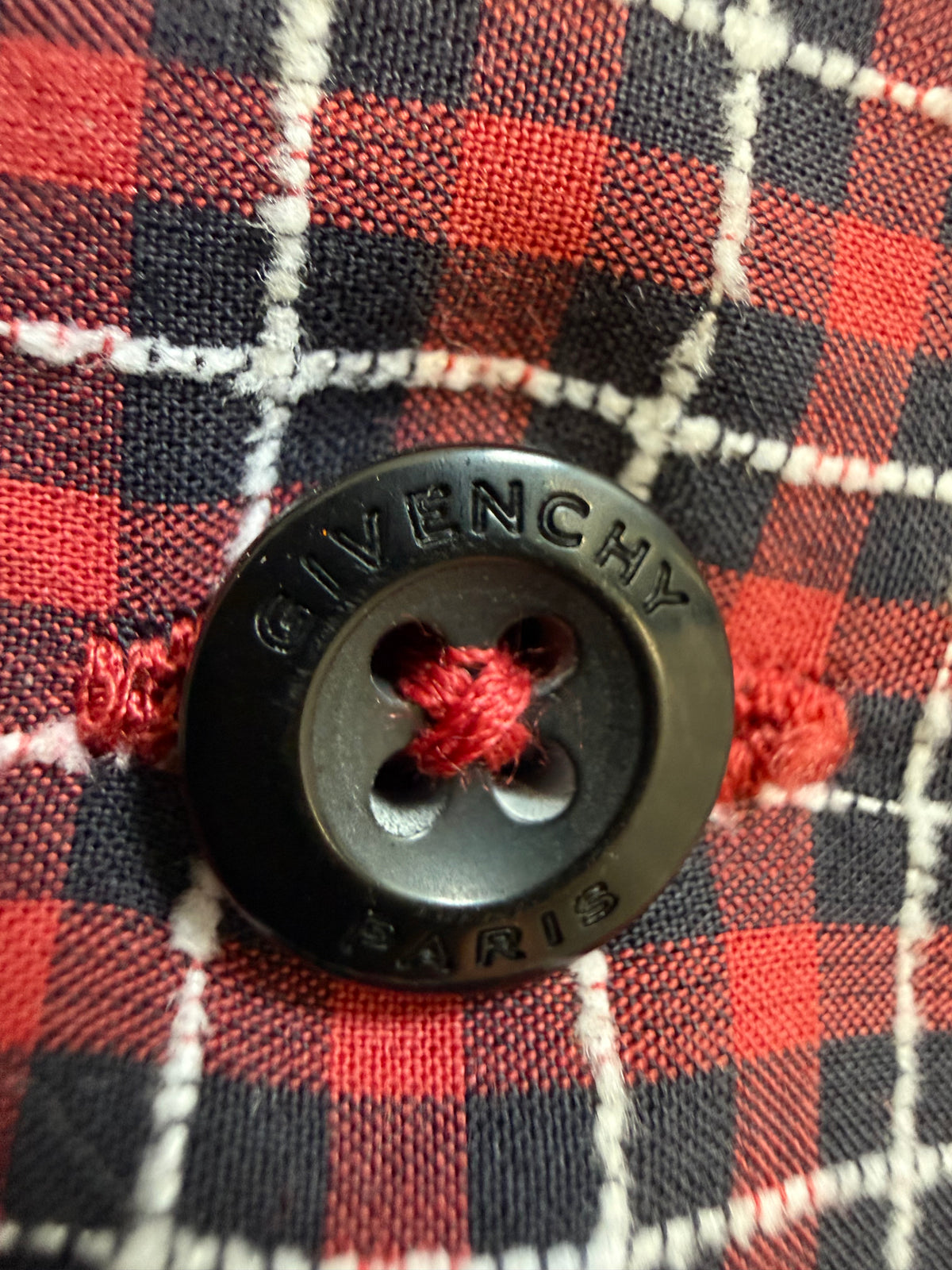 FW2016 Givenchy Plaid Distressed Stars Flannel (M)