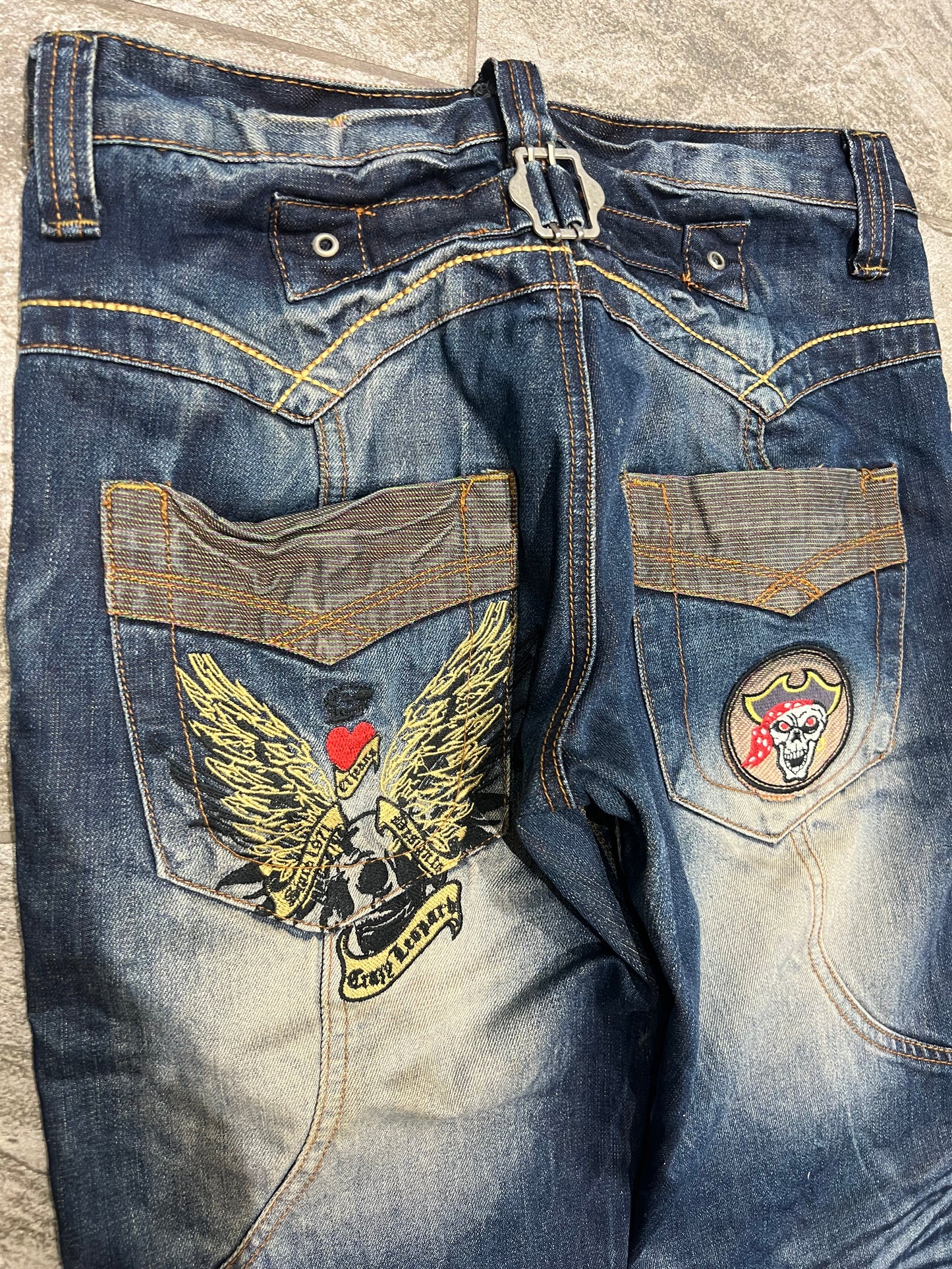 000’s Crazy Leopard Bootcut Jeans