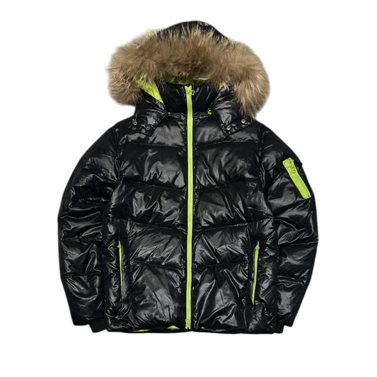 000’s Semantic Design Fur Hood Puffer