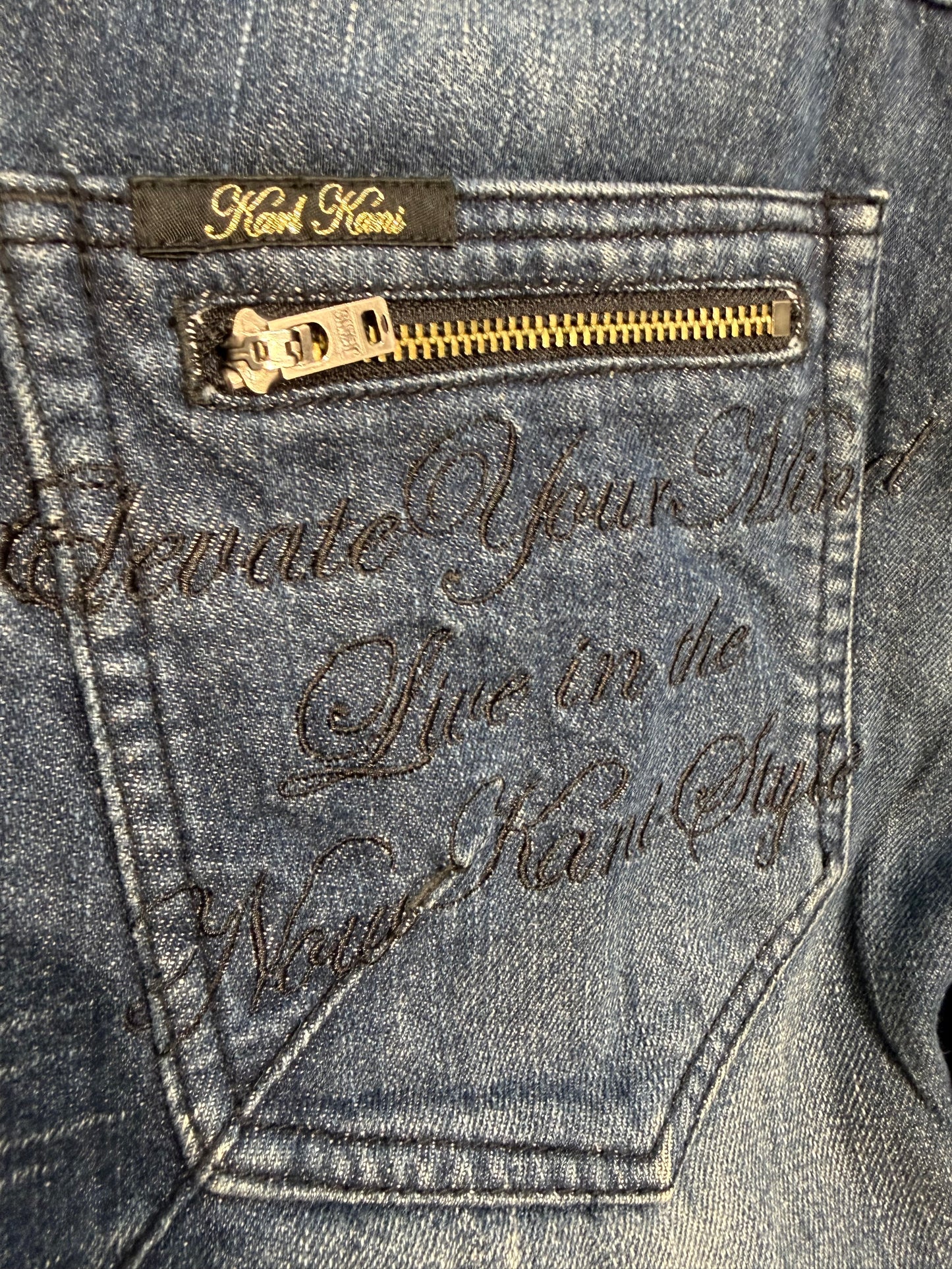 000’s Karl Kani Embroidered Bootcut Jeans (32”)