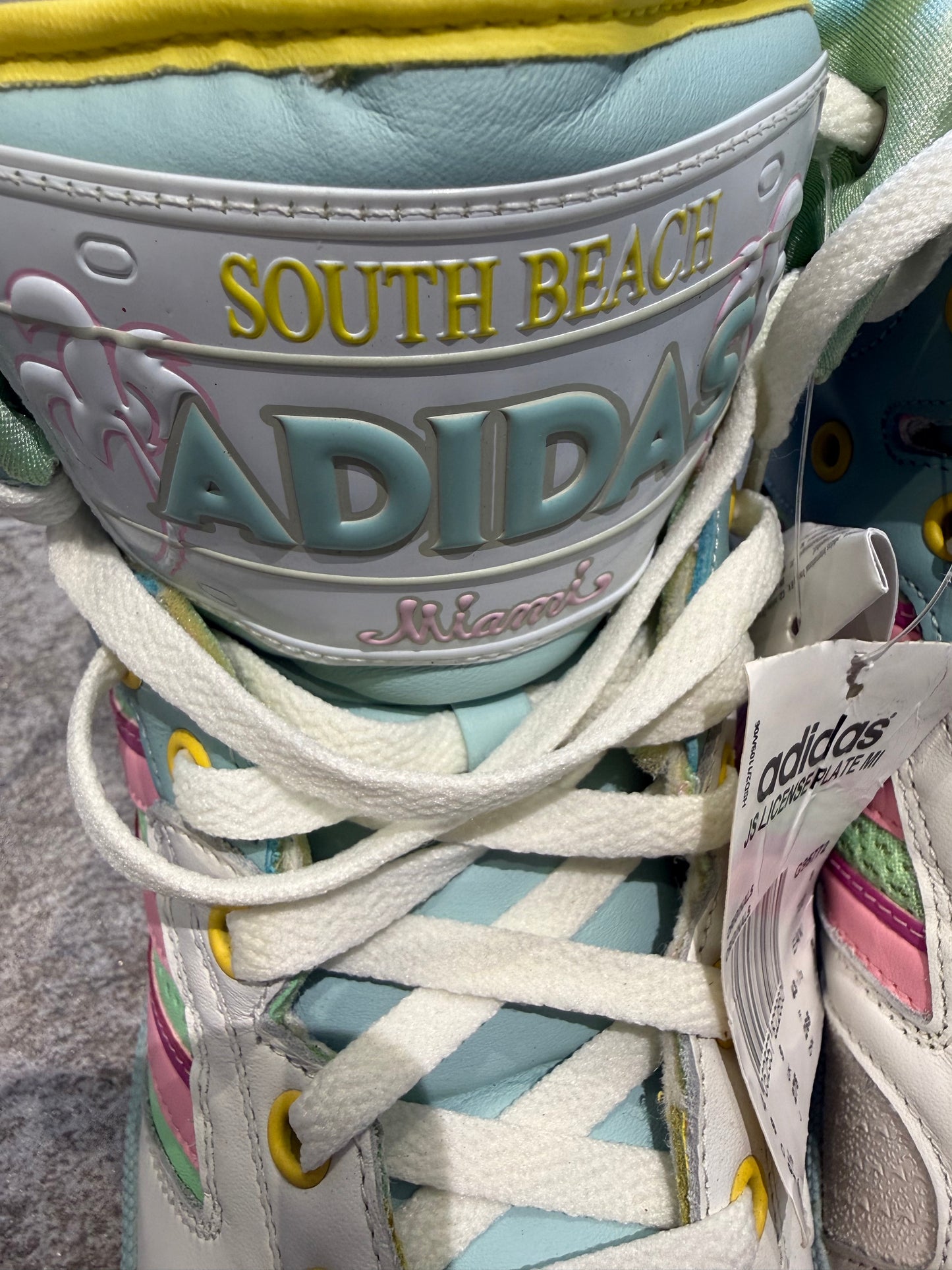 Jeremy Scott x Adidas South Beach Miami License Plate (UK 9 - EU 43.5)