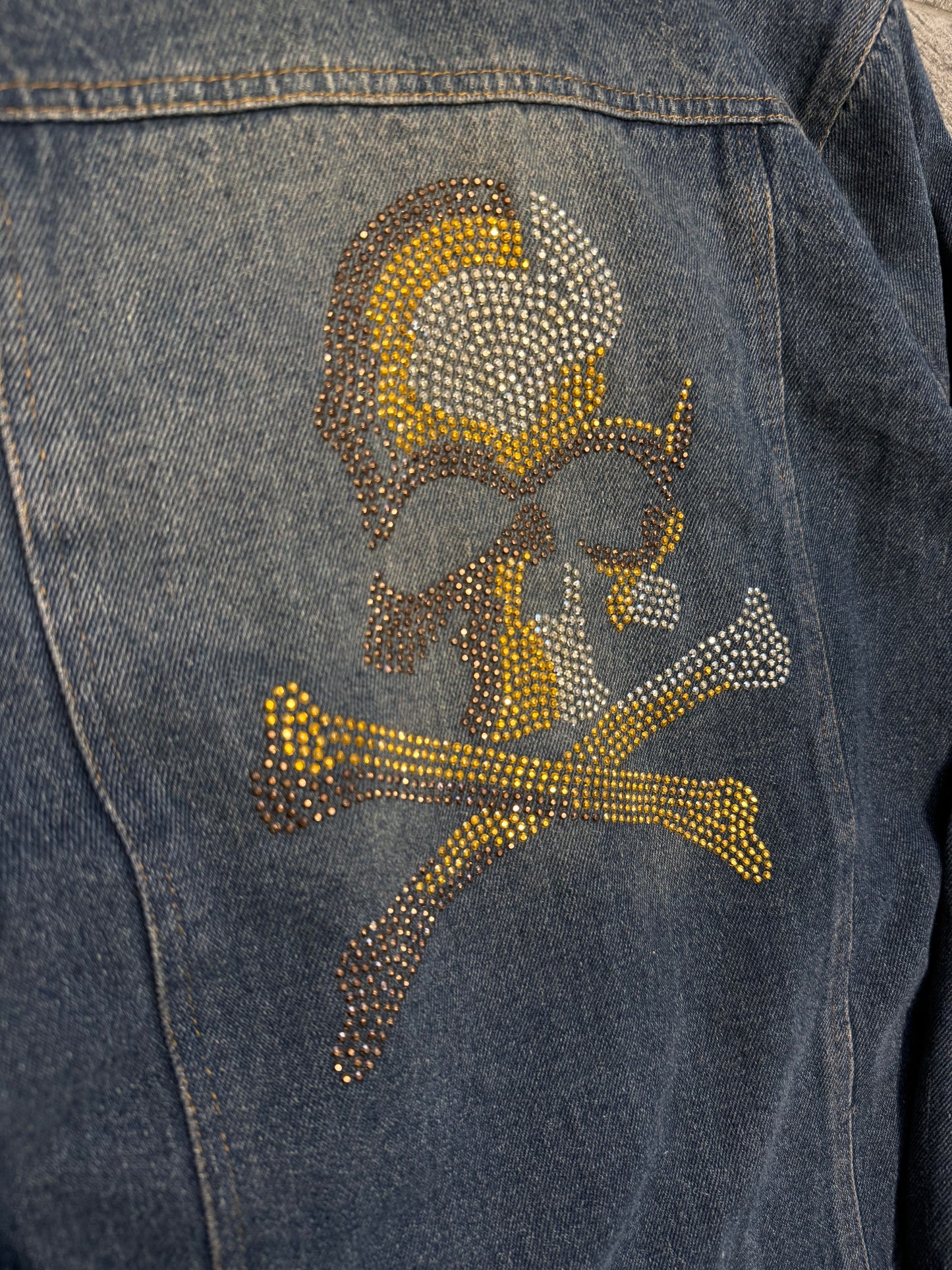 000’s Bernings Sho Skull Denim Jacket (S)