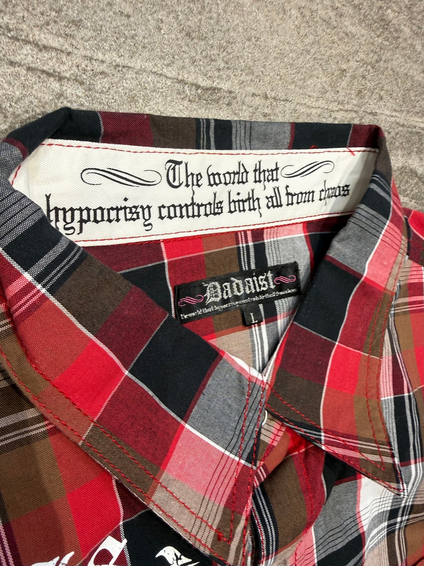 000’s Dadaist Plaid Flannel (M)