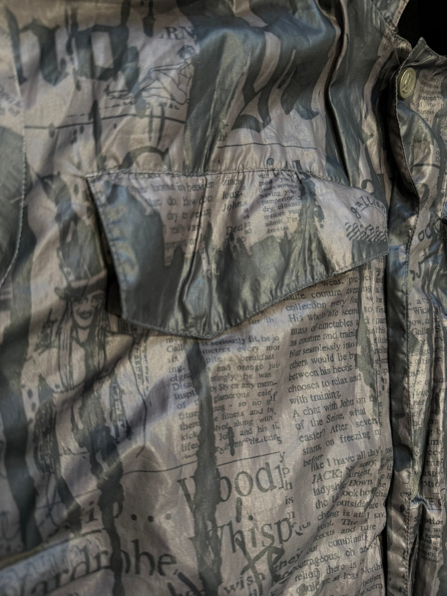 AW2010 John Galliano Newspaper Windbreaker (L)