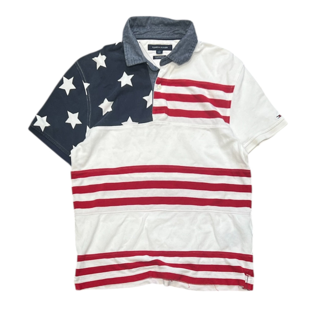 000’s Tommy Hilfiger USA Flag Polo