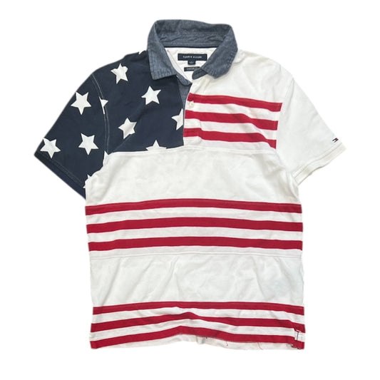 000’s Tommy Hilfiger USA Flag Polo