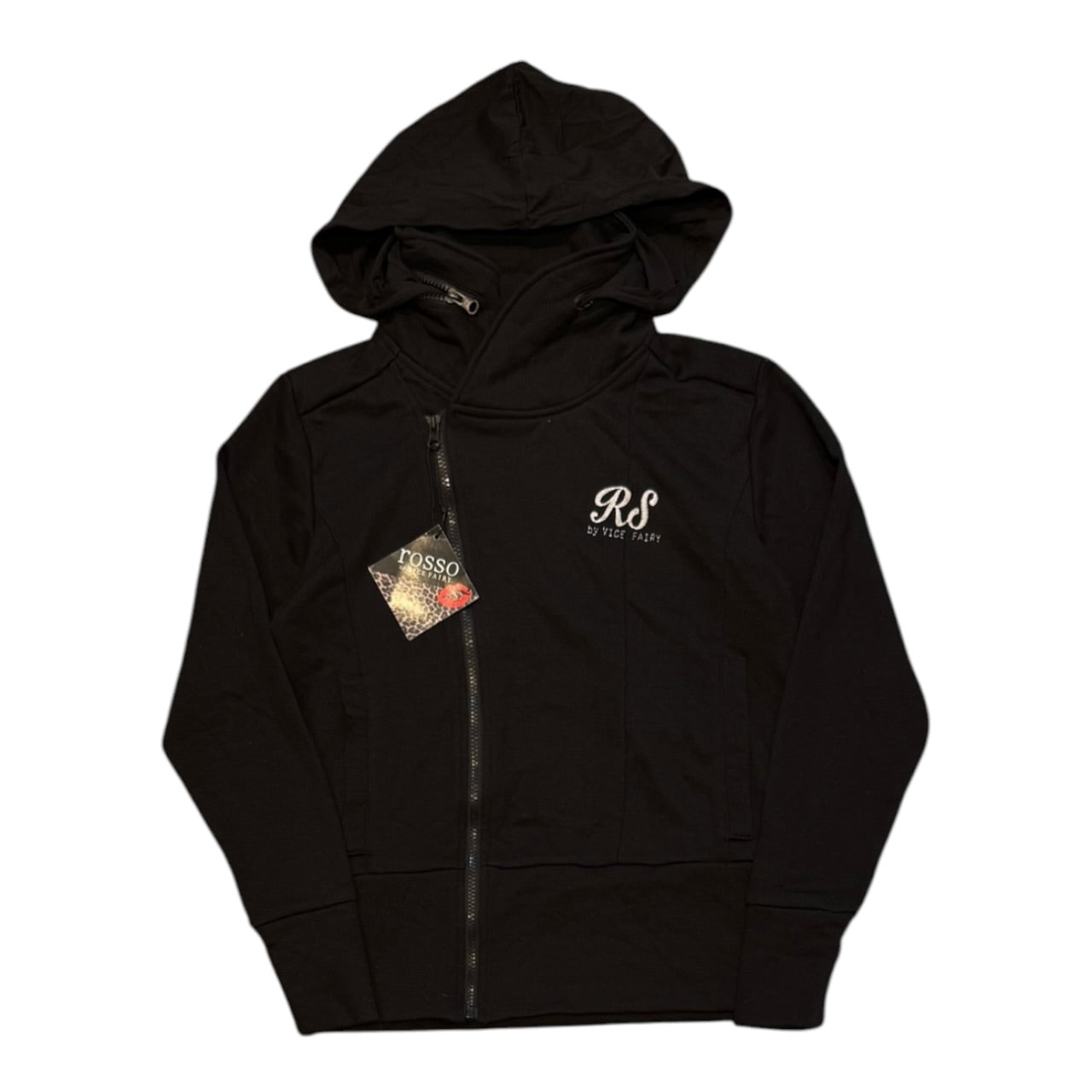 000’s Rosso Asymmetrical Zip Bono Hoodie (XS)