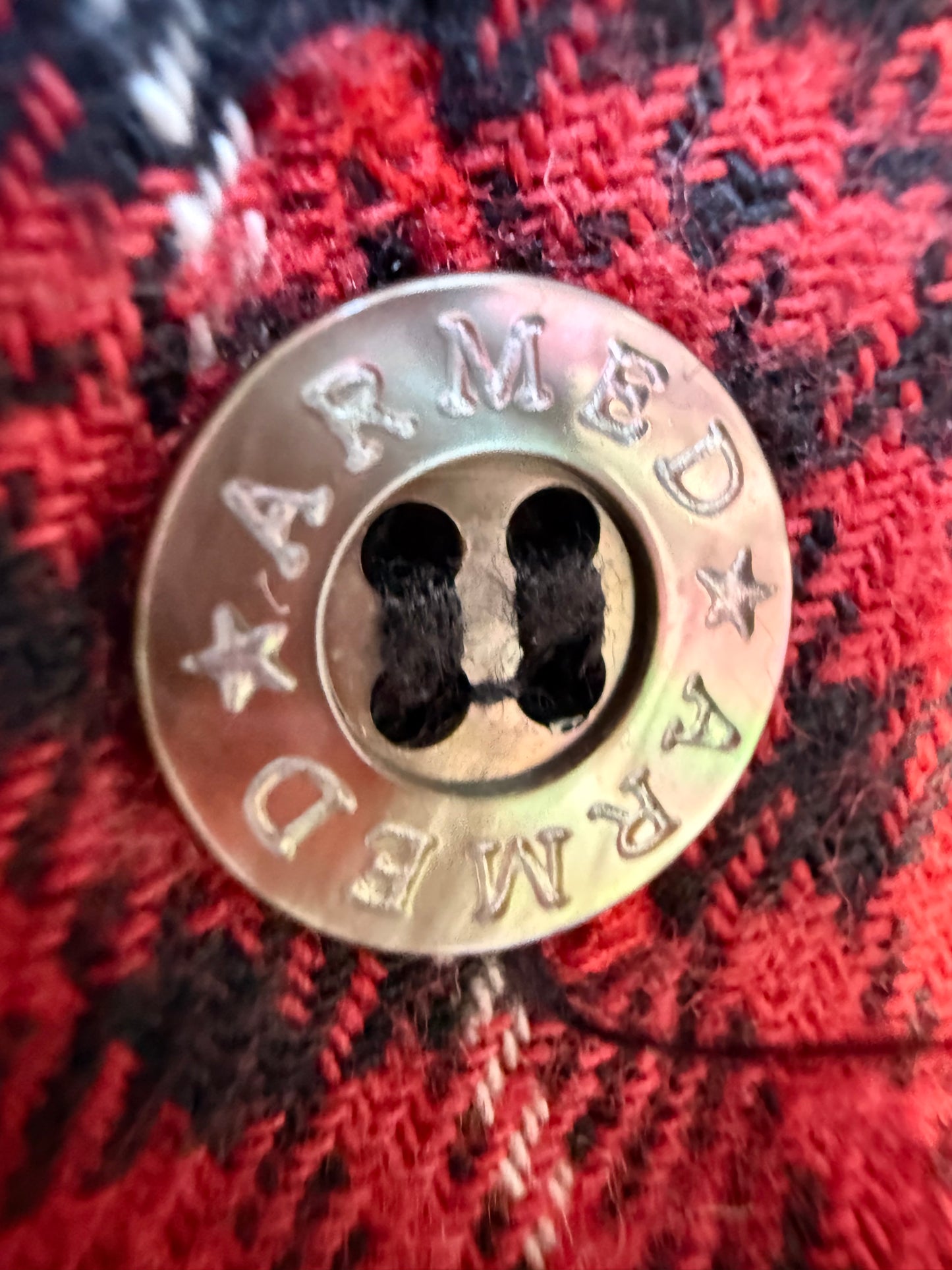 000’s Armed Double Collar Plaid Flannel (S)