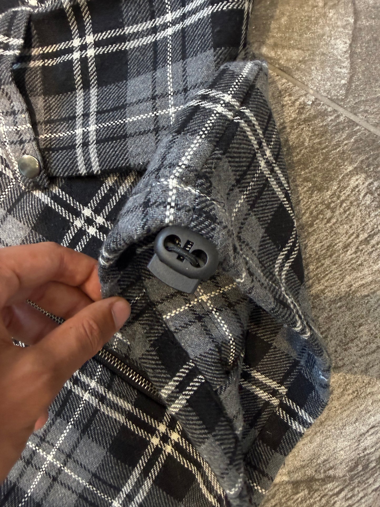 000’s Raymond Basquiat Plaid Hoodie (S)