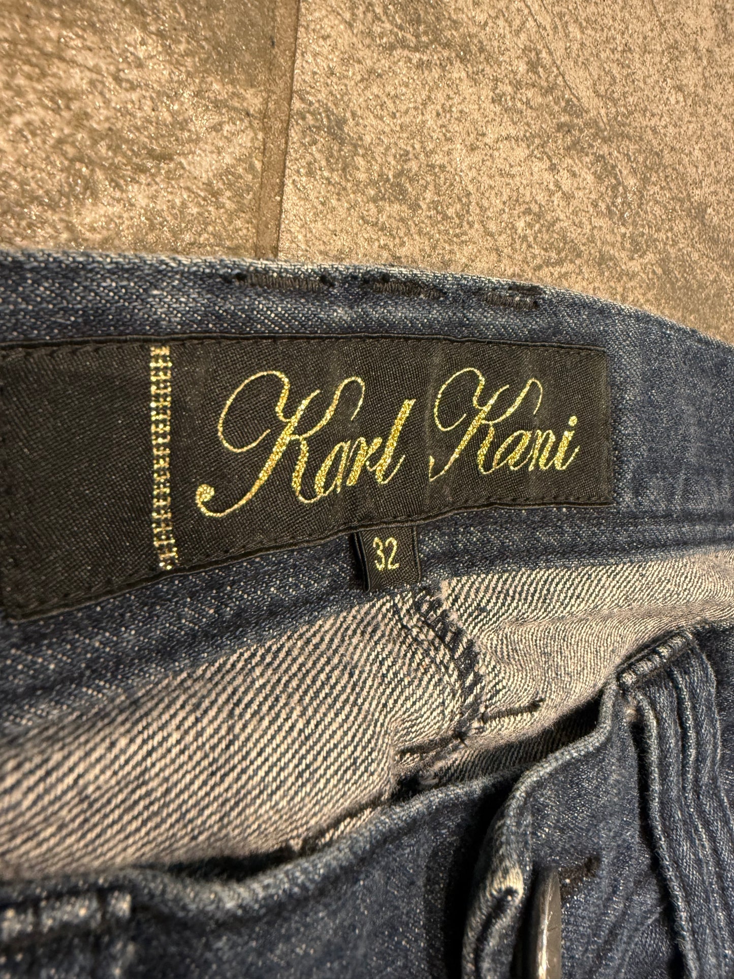 000’s Karl Kani Embroidered Bootcut Jeans (32”)