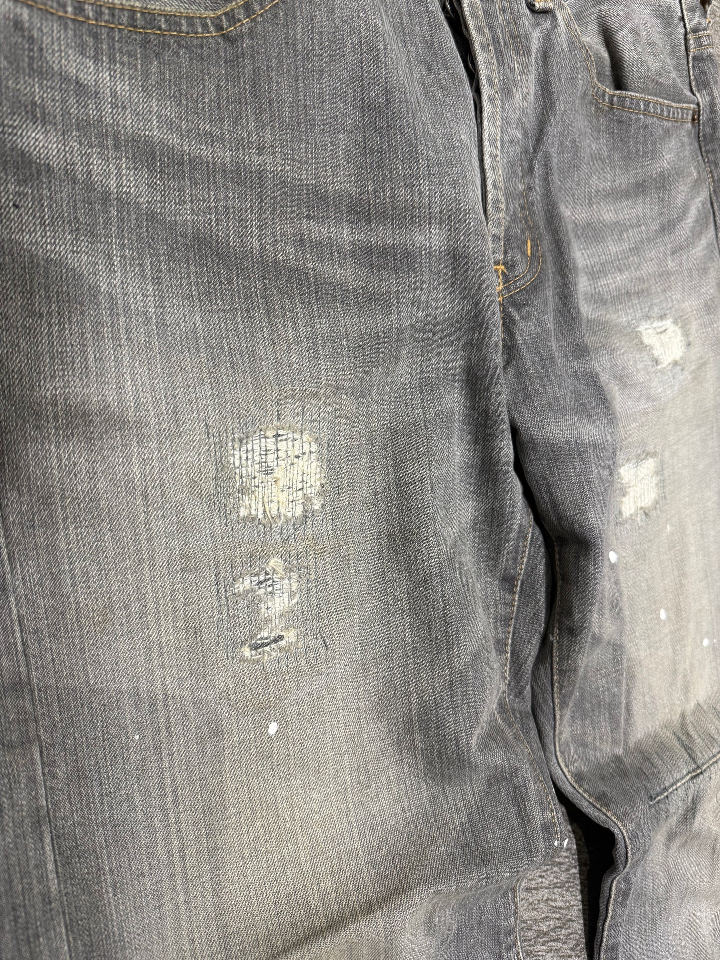 000’s Takeo Kikuchi Paint Splatter Jeans (31”)