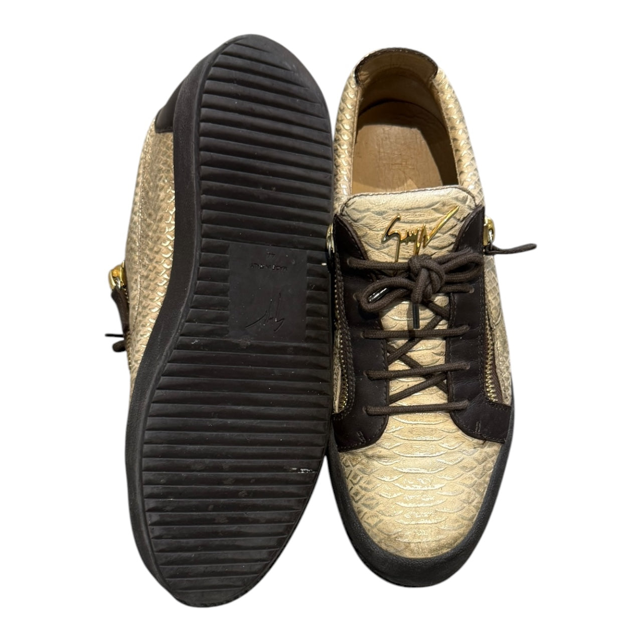 Giueseppe Zanotti Snakeskin Low Tops (EU 44 - UK 10)