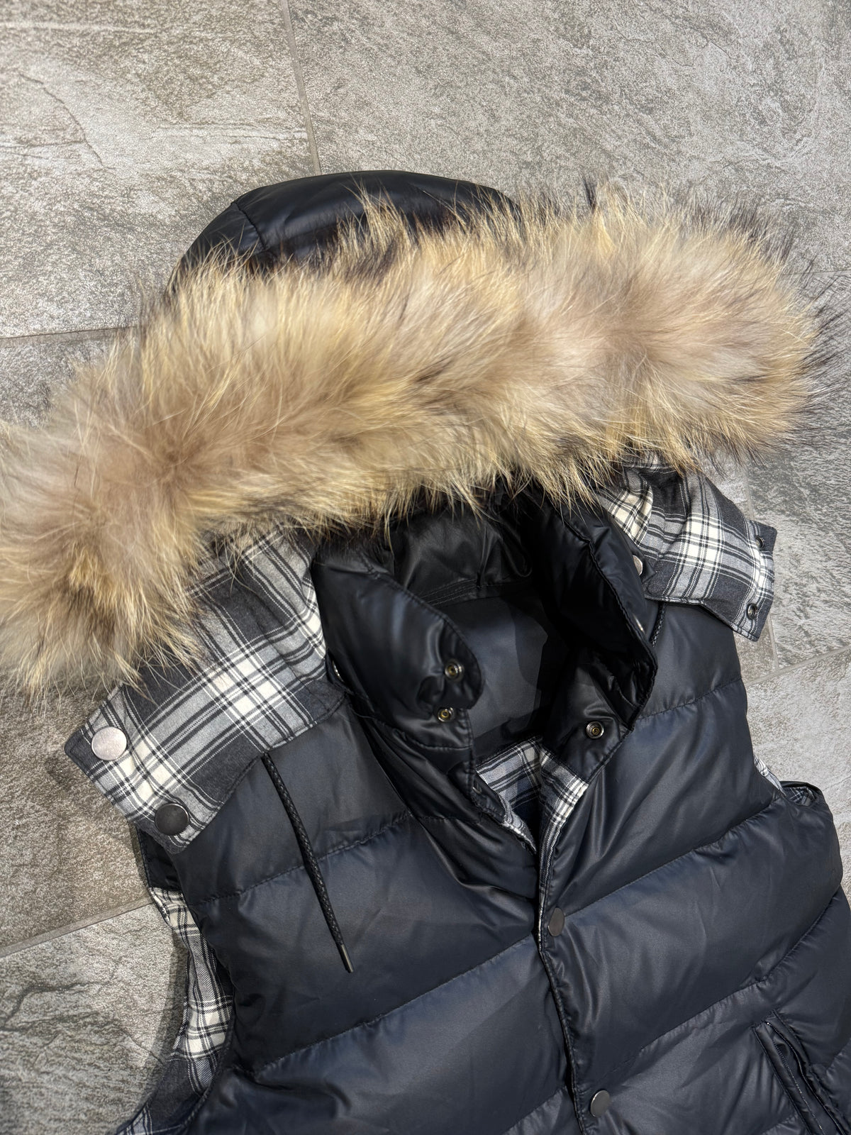 000’s Bigi Fur Hooded Gilet (S)