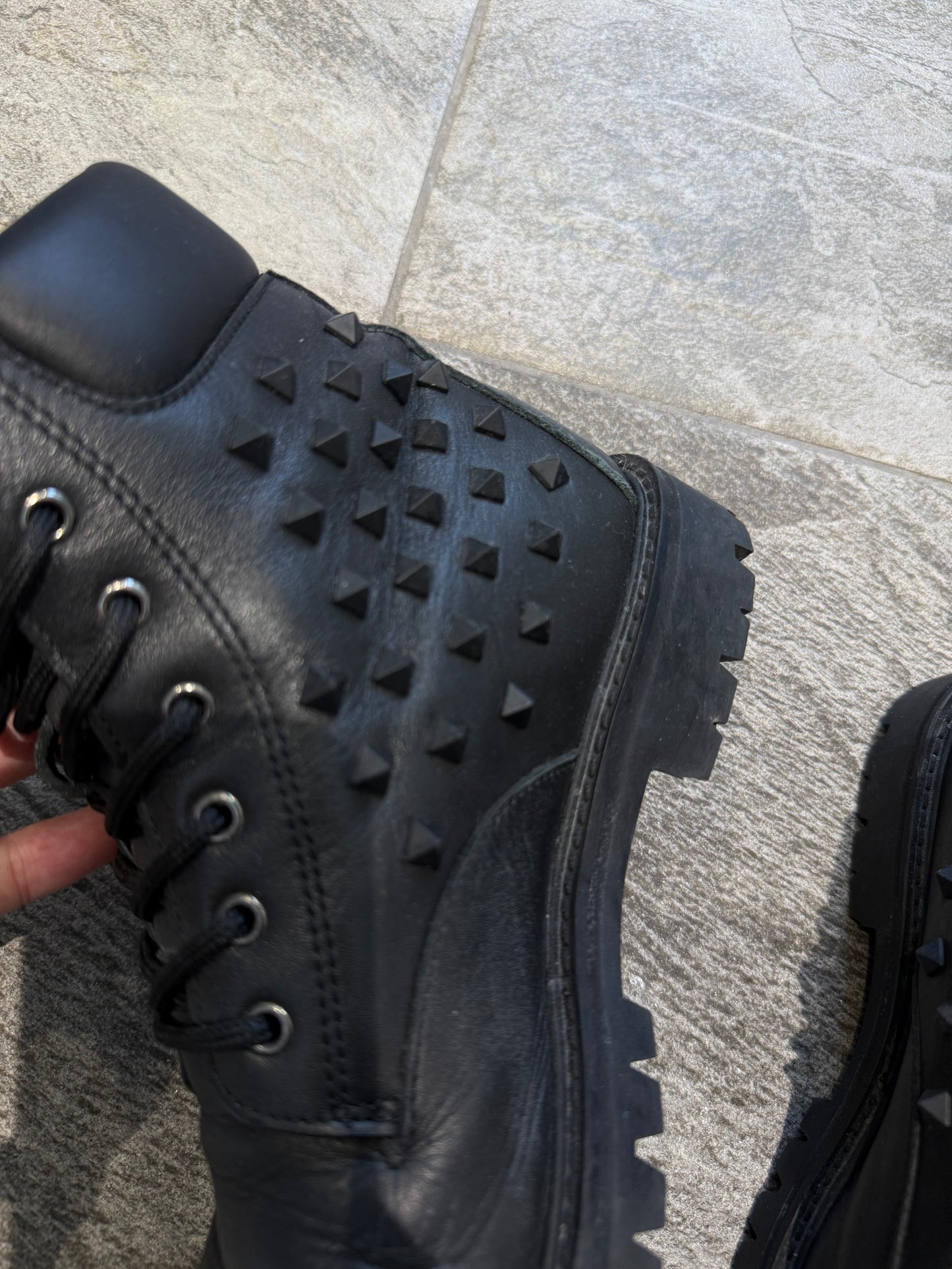 Valentino Garavani Studded High Top Boots (EU 41.5 - UK 7.5)