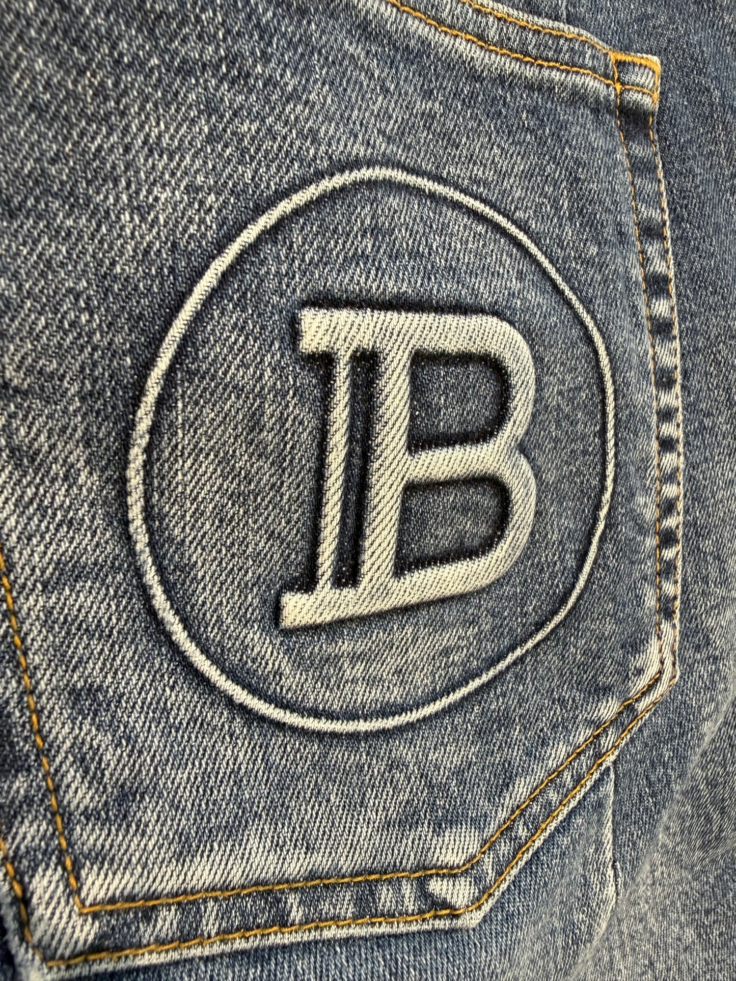 Balmain AW23 Moto Biker Jeans (34”)