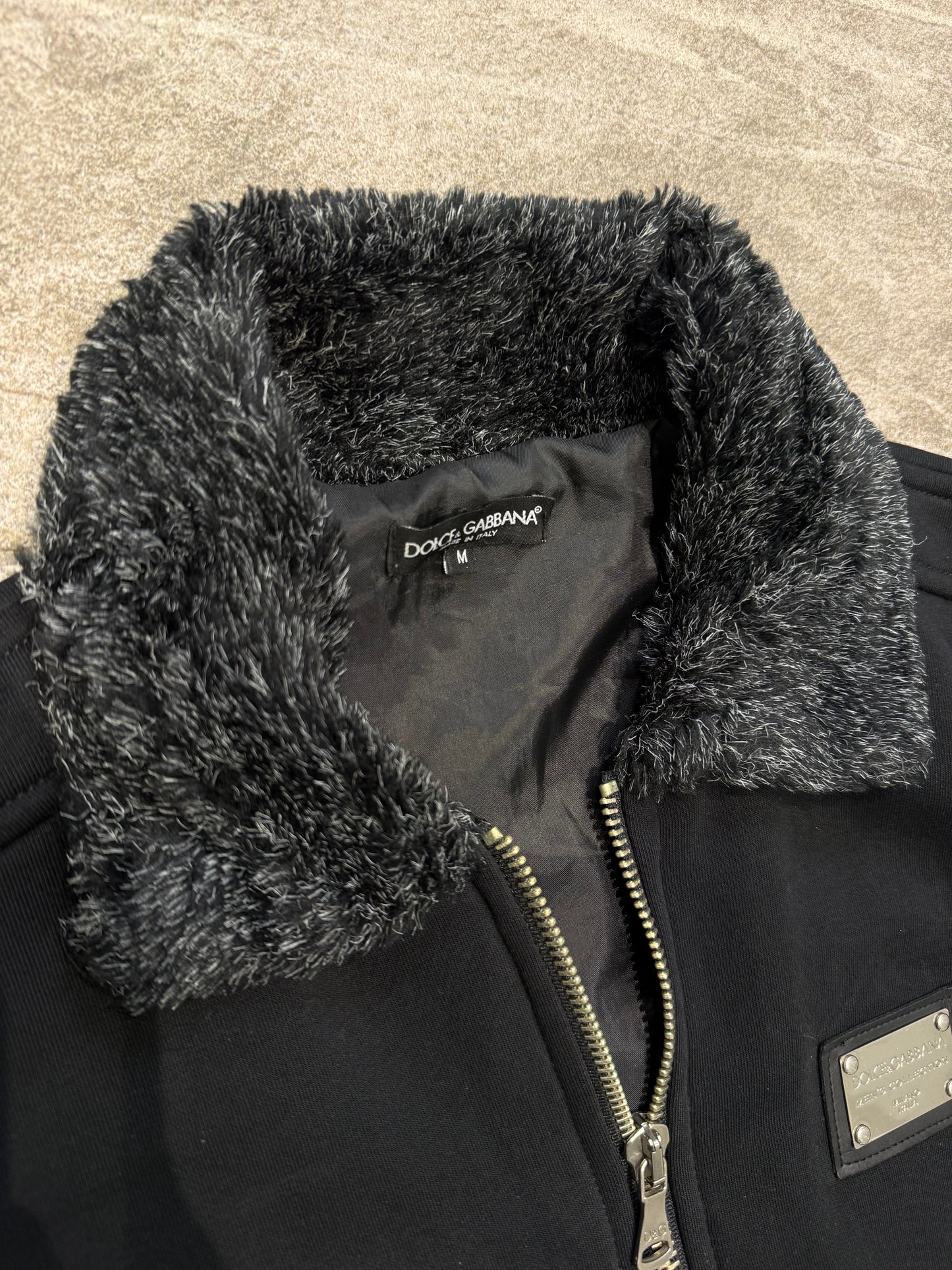 FW 2005 Dolce Gabbana Fur Collar Bomber Jacket (M)