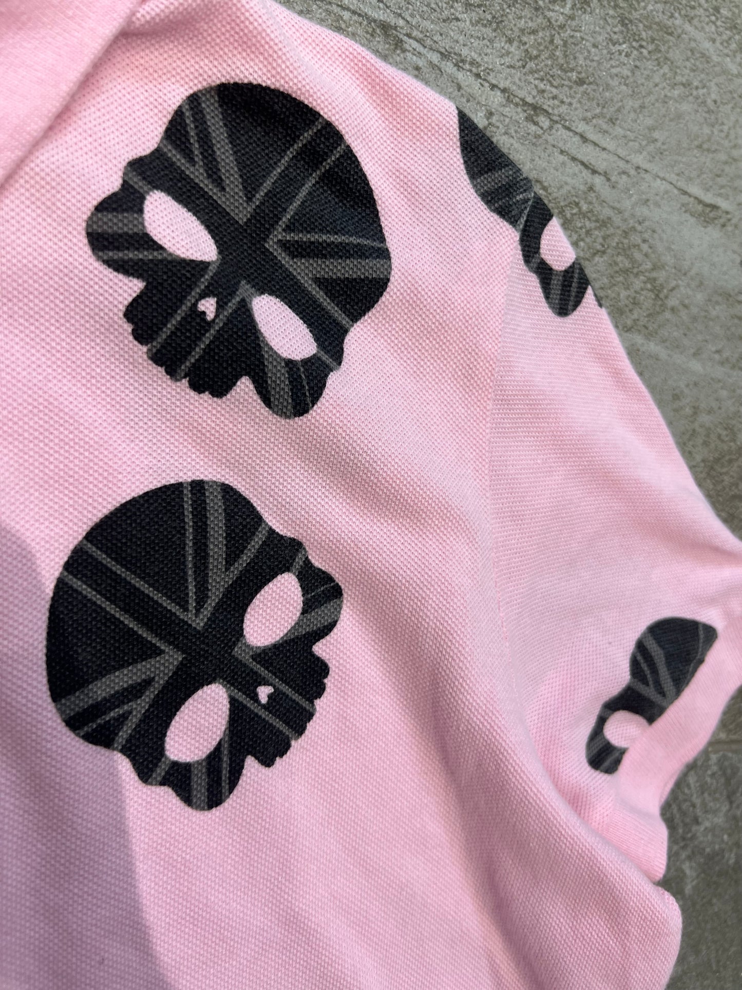 000’s Hydrogen Union Jack Flag Skull Polo