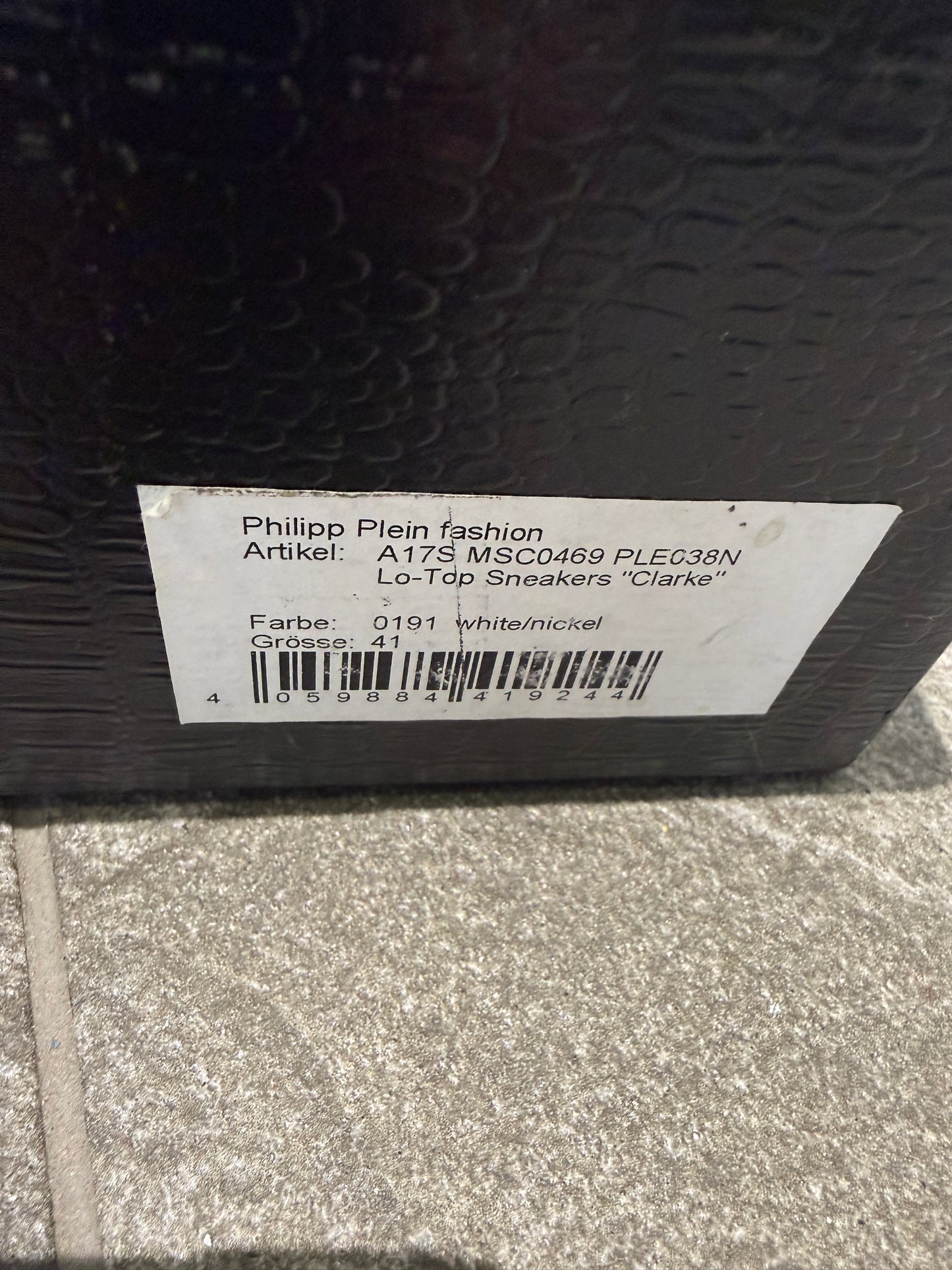 Philipp Plein “Clarke” Python Skin Studded Low Top Trainers (EU41 - UK 7)