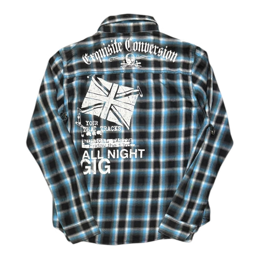 000’s Dadaist Union Jack Check Flannel Shirt (S)
