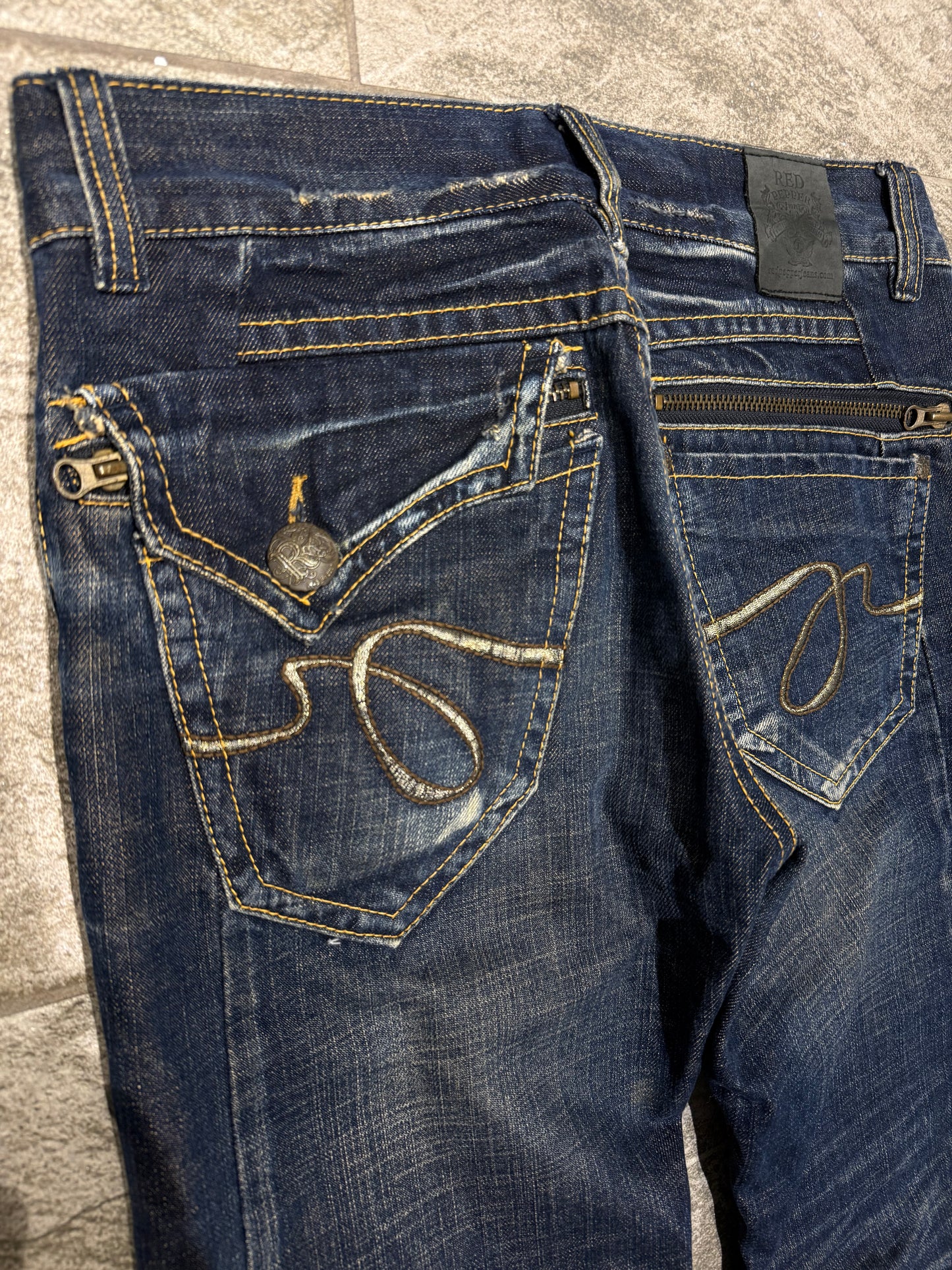 000’s Red Pepper Stacked Bootcut Jeans (31”)