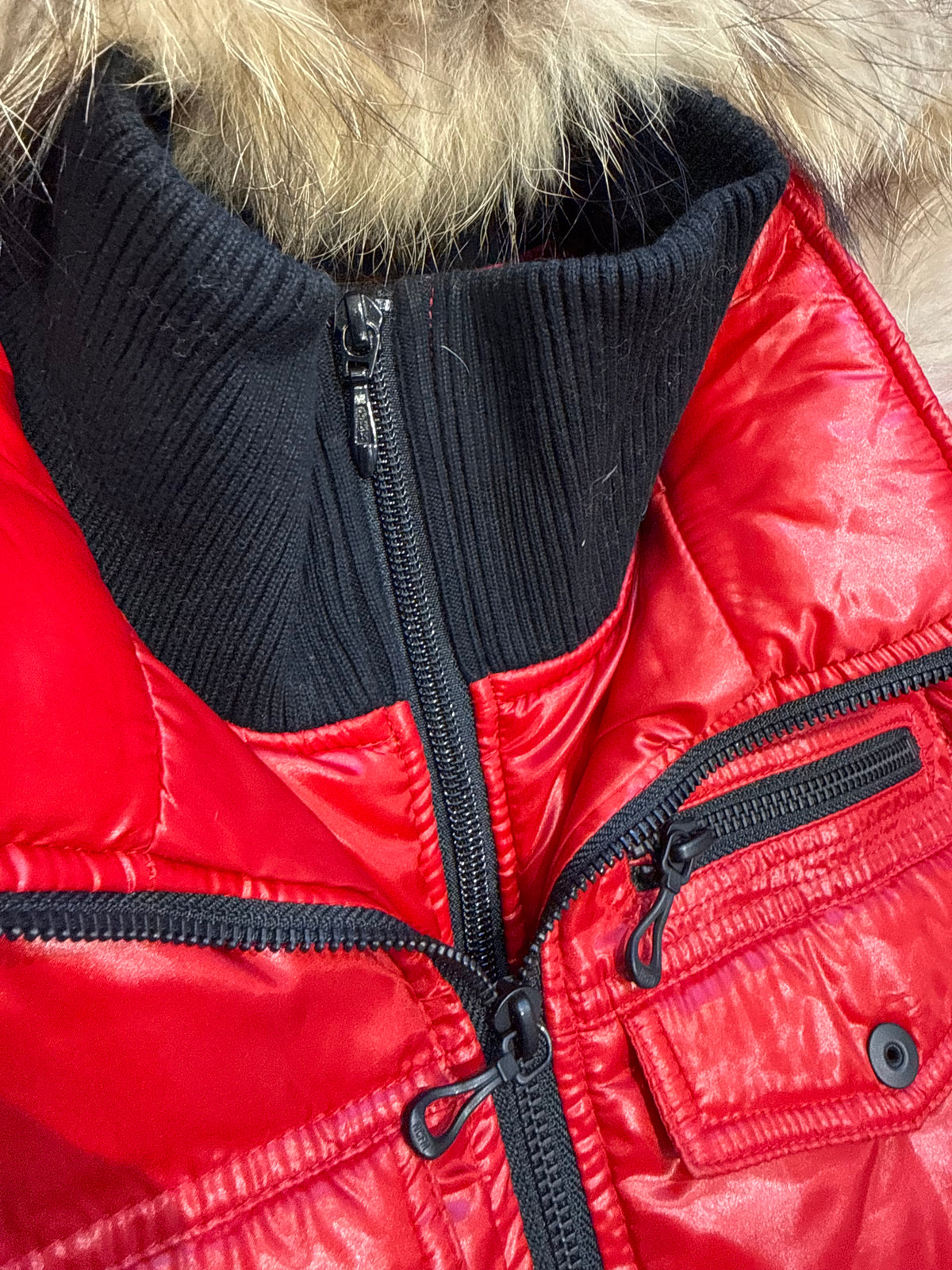 000’s Nicole Glossy 2 in 1 Fur Puffer (S)